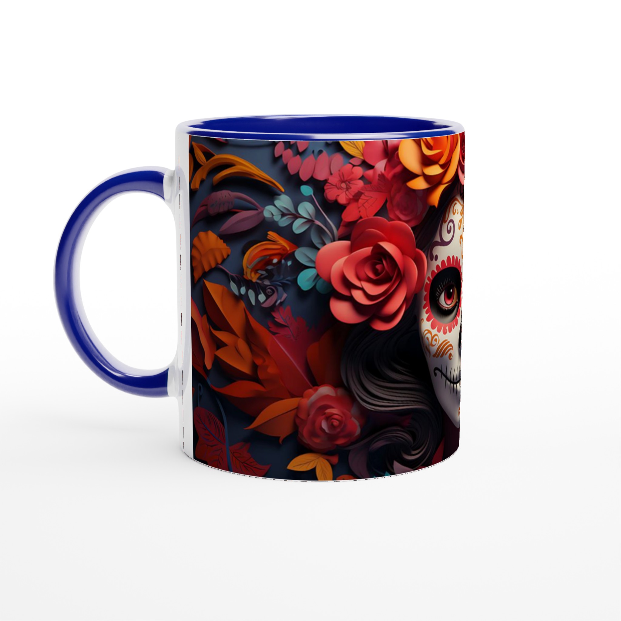 Sugar Skull Blommig Keramisk Mugg – Fira Livet i Levande Färg, 11 oz 4 ccb54fda-1992-4232-b976-ce3bf2581c72
