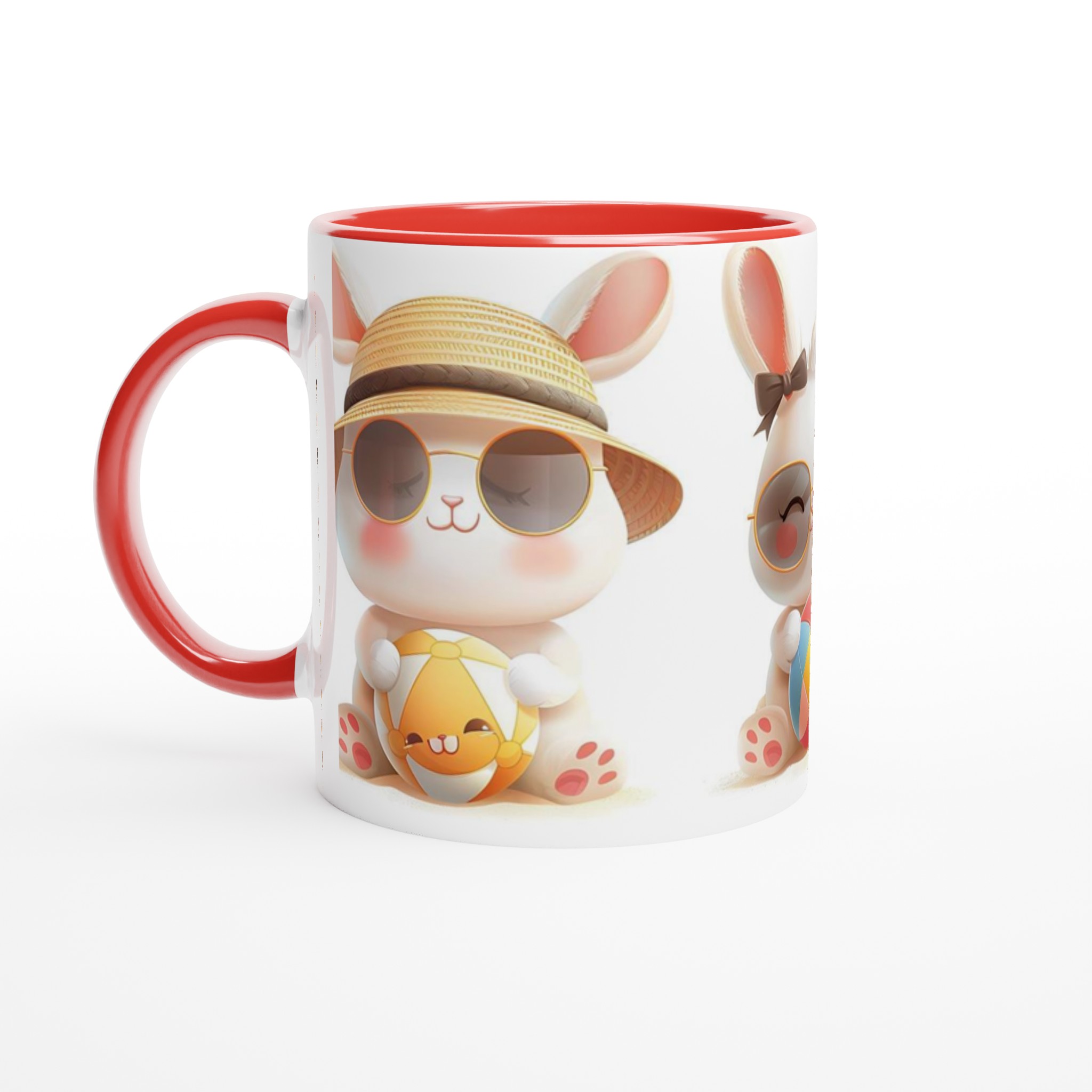 Söta strandkaniner 11oz keramikmugg – sommarvibe och skoj i varje klunk, välj din färg! 2 ccb5e71e-8843-4a0d-a06c-f35c4e74e9ec