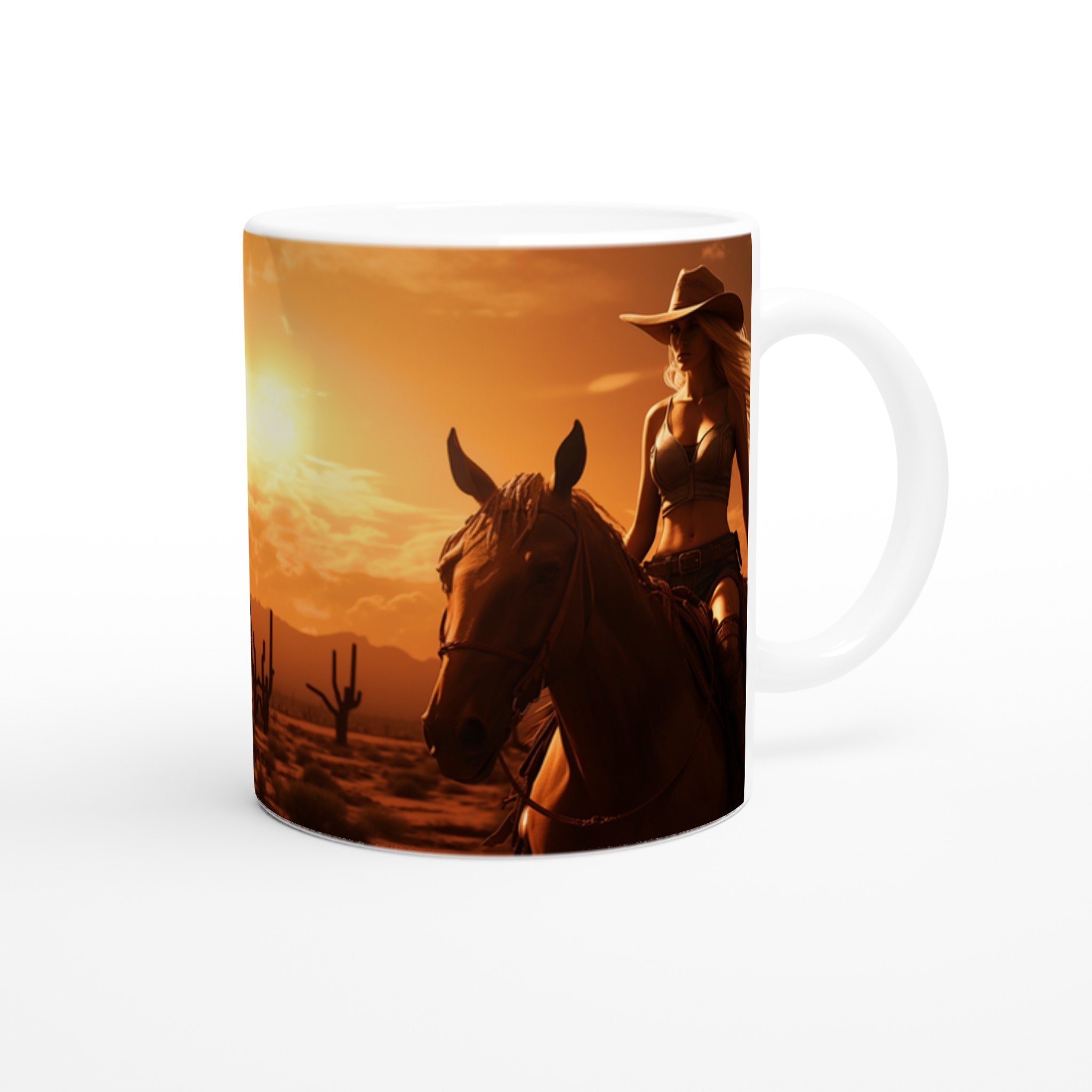 Western Sunset Riders – 11oz Keramisk Mugg: Vilda Västern Charm i Sju Färger 9 cce1311d-87cc-4018-8b57-490044b15be0