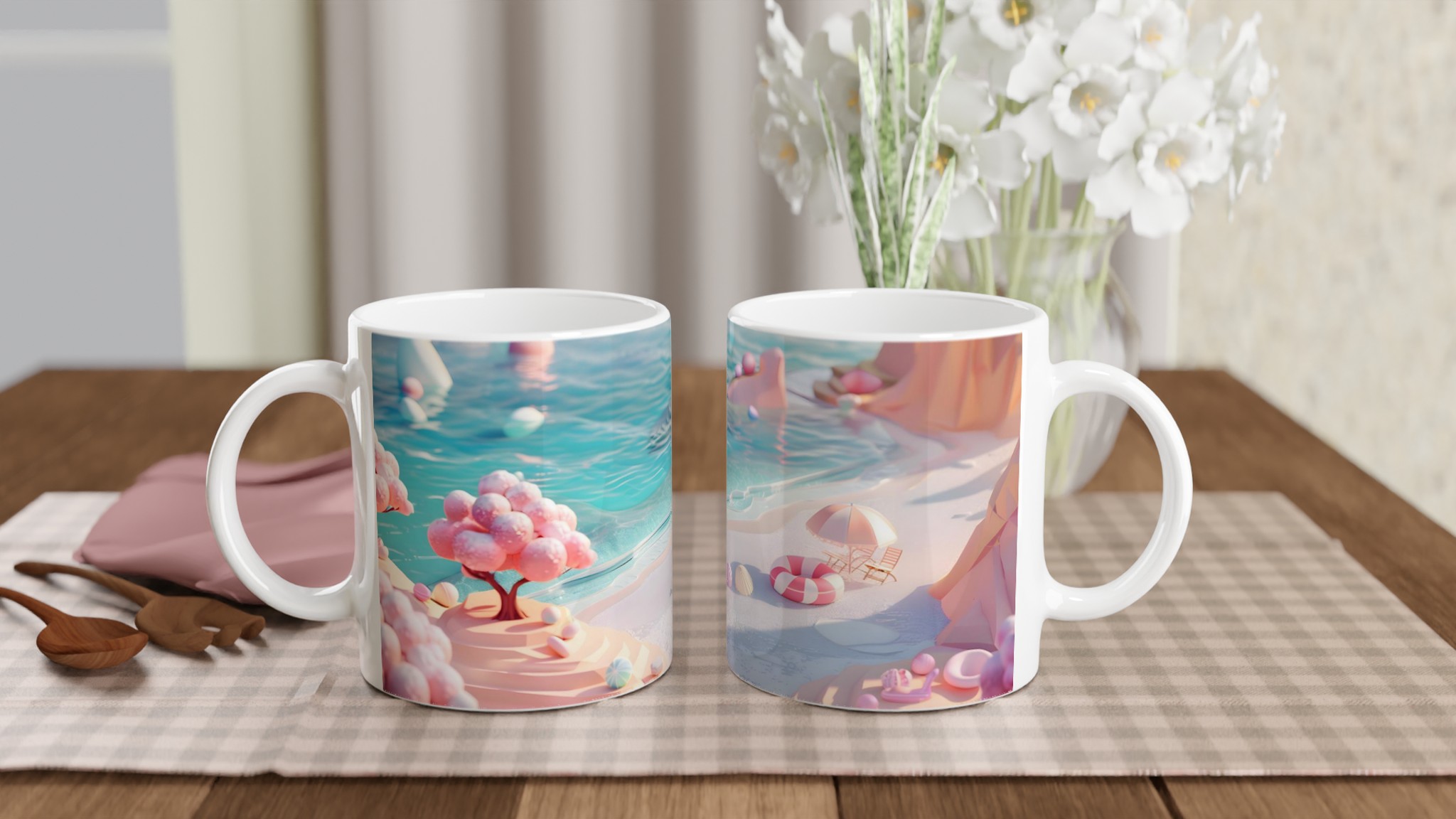 Pastellstrand 11oz Keramisk Mugg – Drömsk Design i Sju Ljuvliga Färger 10 ccf9c769-0125-4862-b1df-f29b56ca425f