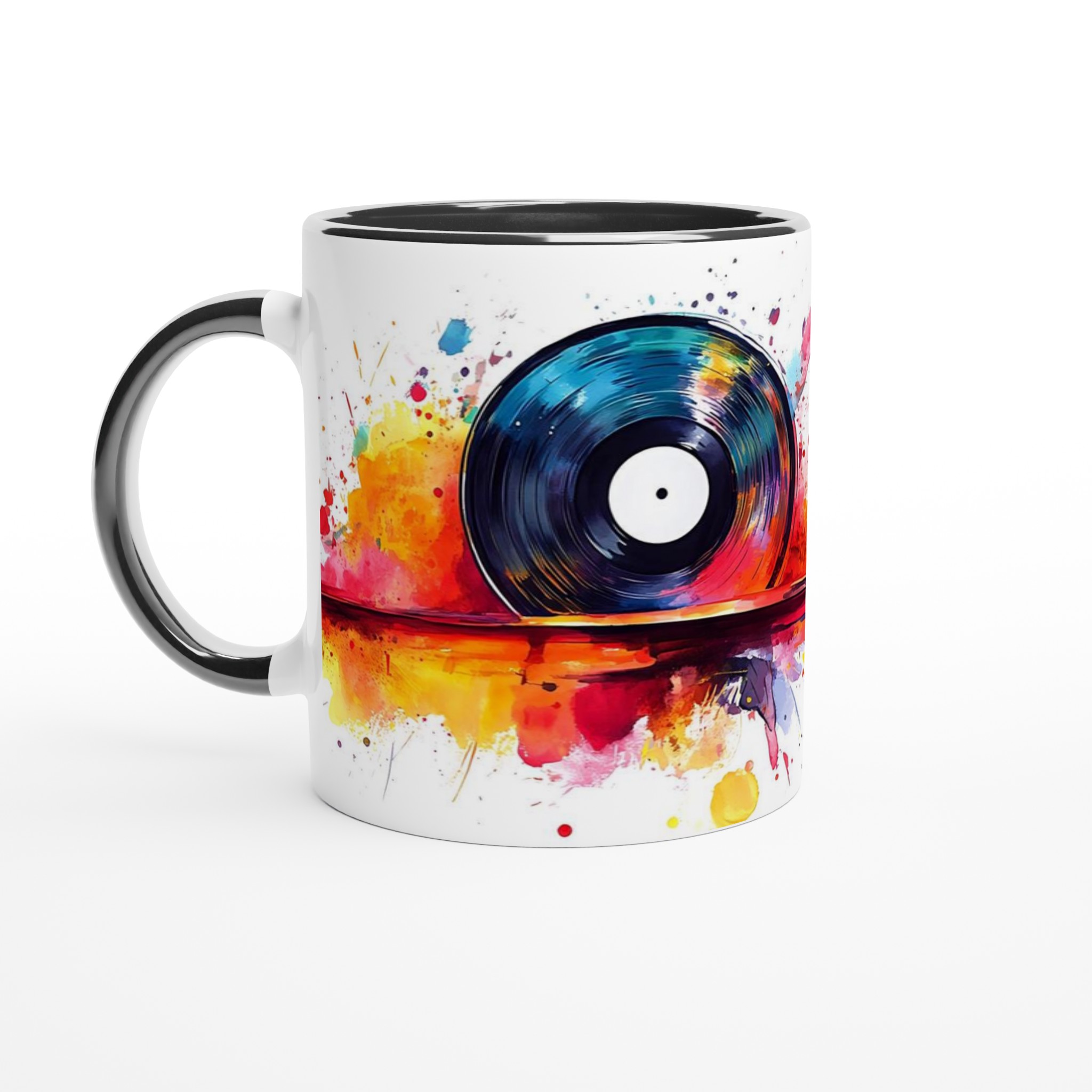 Abstrakt Vinylkonst Keramikmugg – Dynamisk Färgexplosion för Musikälskare, Välj din Favoritfärg! 2 cd1cd7a0-e50d-431d-9b43-c495d79a9601