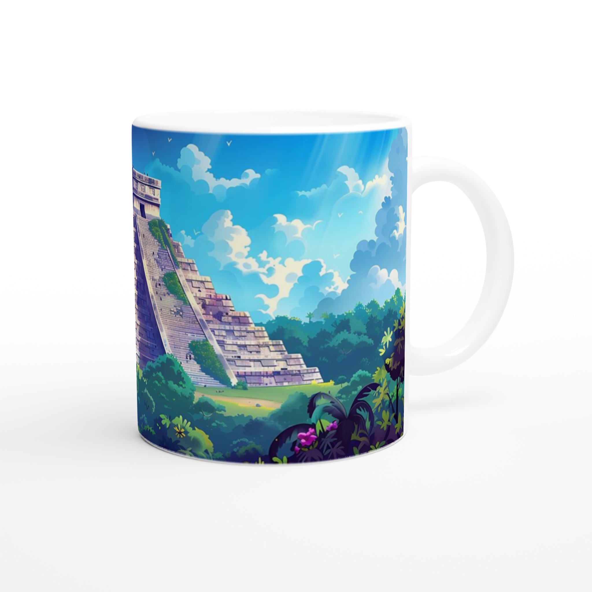 Chichen Itza Magi Mugg – Levande Maya Pyramiddesign på 11oz keramikmugg i ditt val av färg 9 cdaadf96-6d62-4e6b-9010-094b28f2efcd