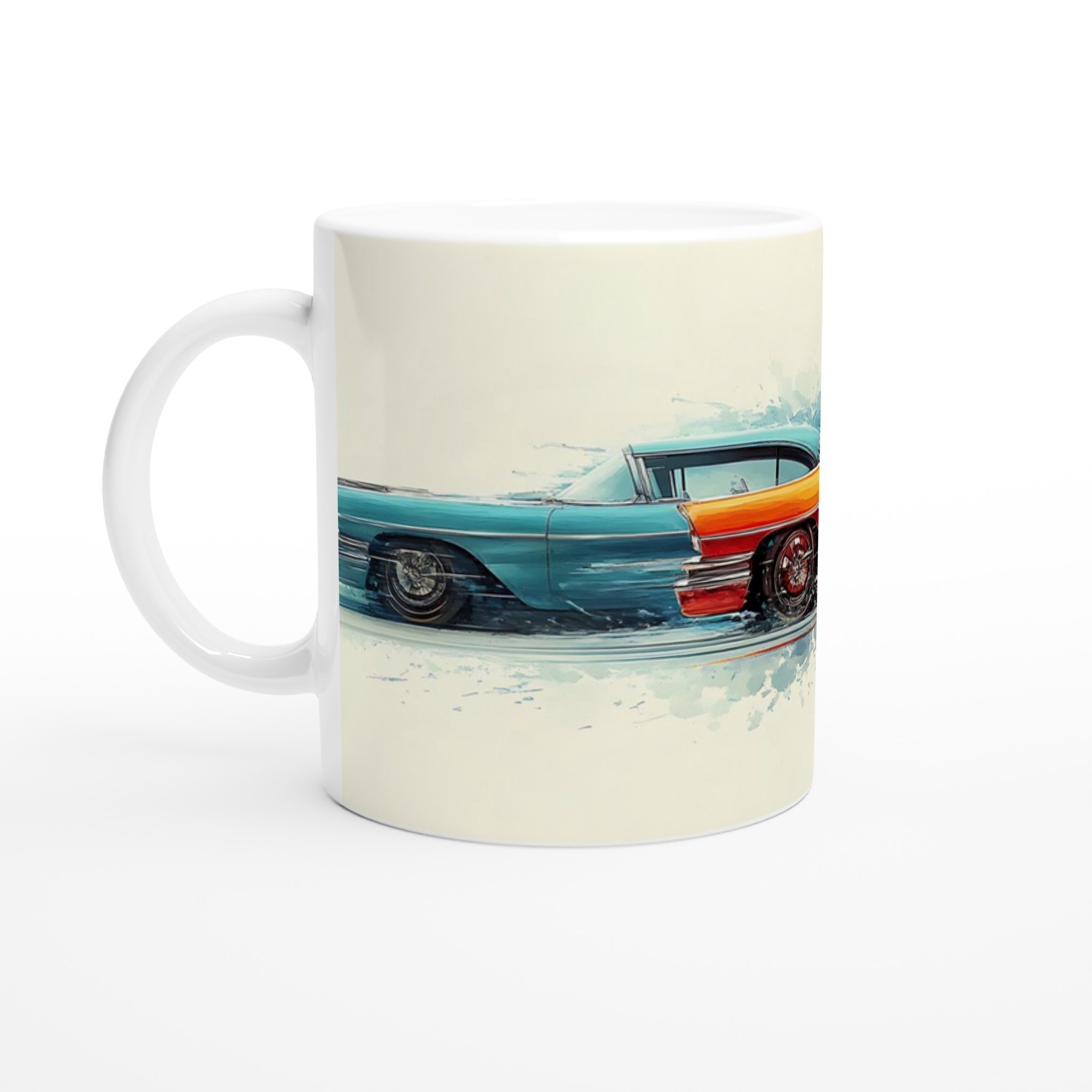 Klassiska Bilar Akvarell Mugg - Vintage Fart & Färg på 11oz Keramik 1 ce4b4bb5-2e49-4fd5-b2df-6aea1743abf2