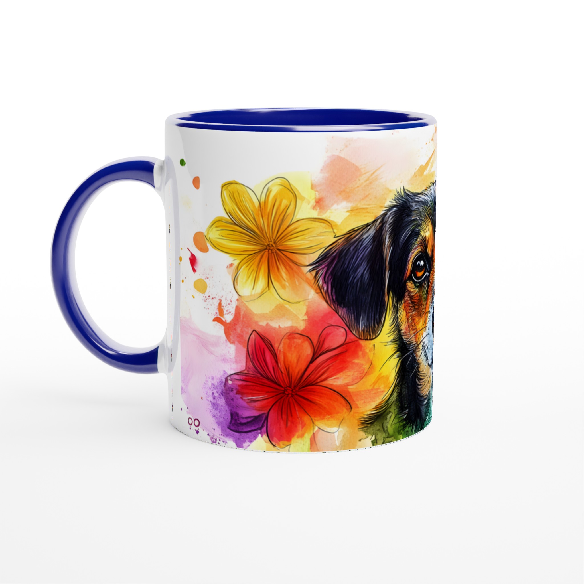 Färgsprakande Valp Akvarell Mugg – 11oz Keramisk Kaffekopp i Valfri Färg 2 ce4cd793-6c31-4ed5-8102-89e73023e900