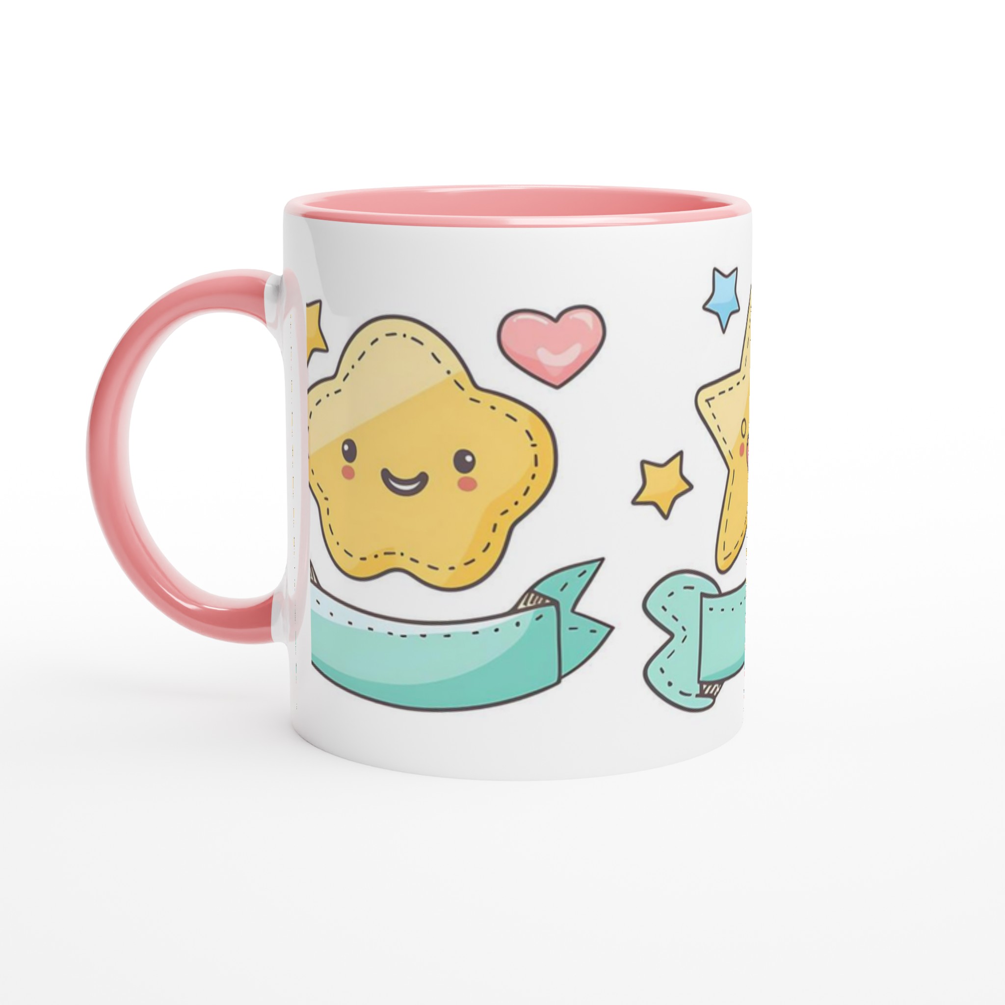 Kawaii Stjärna Keramikmugg - Söt Design & Levande Färger, 11oz 6 ce5063f0-343a-42bc-8569-ef754443ee6a