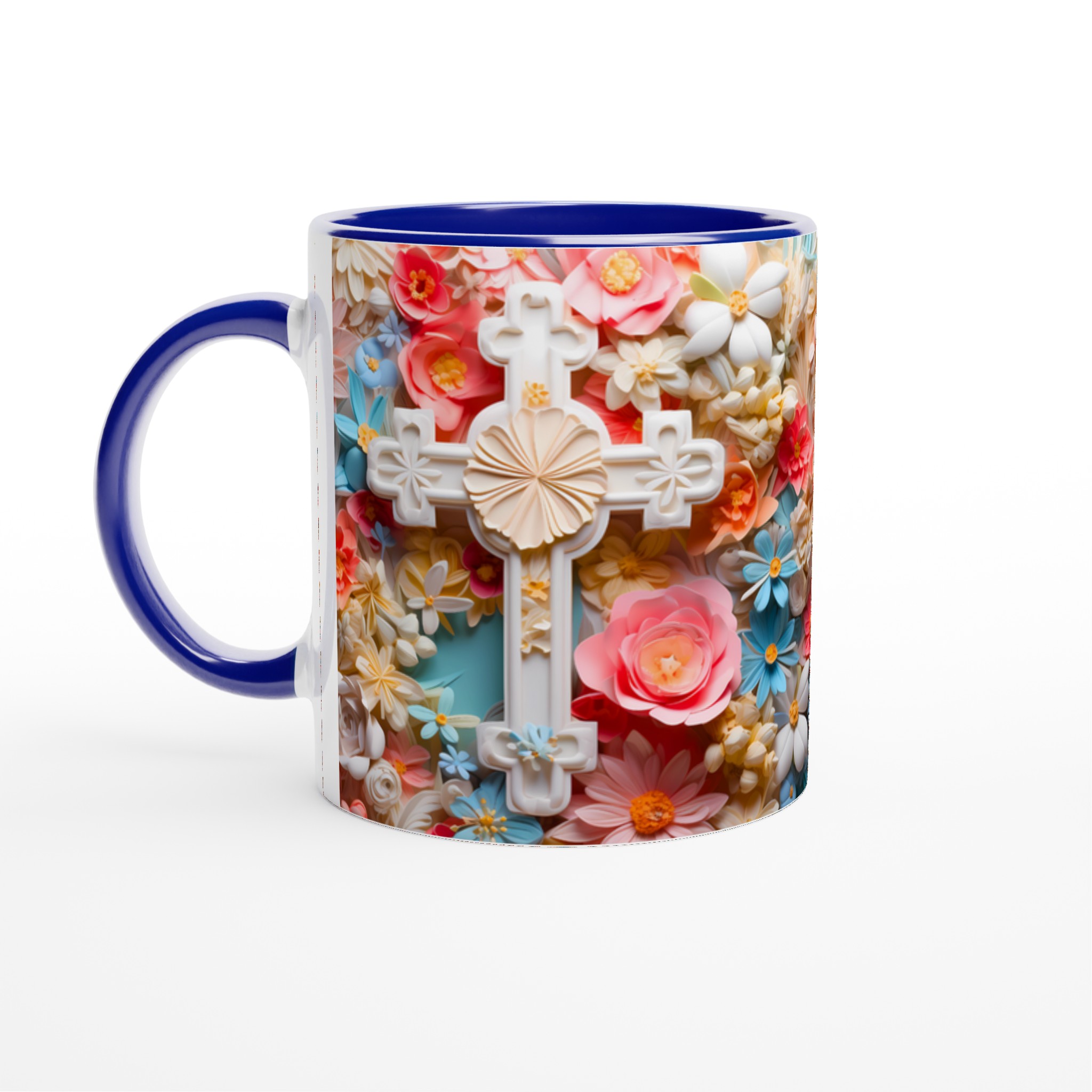 Pastellblomsterprakt 11oz Keramisk Mugg – Drömdesign för Fikastunden 4 ce5dfd72-d54e-4714-bdec-ea415c2511ce