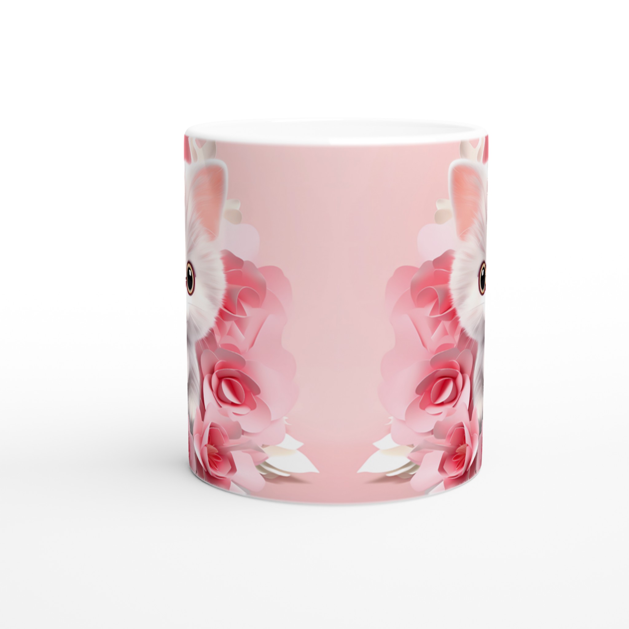 Söt kattunge & rosblommor 11oz Keramisk Mugg – Välj din färg 8 ce63d2fd-d80f-417a-82ae-82fb2f203467