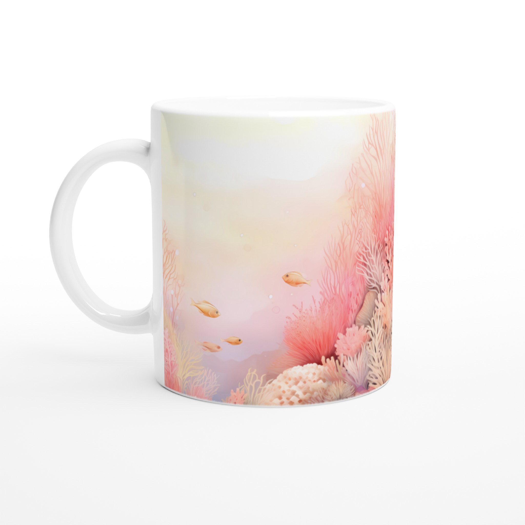Pastellkorallhav 11oz Keramisk Mugg – Drömsk Akvarellstil för Din Favoritdryck 1 ce8c8058-8284-4848-af74-b725d98543c1