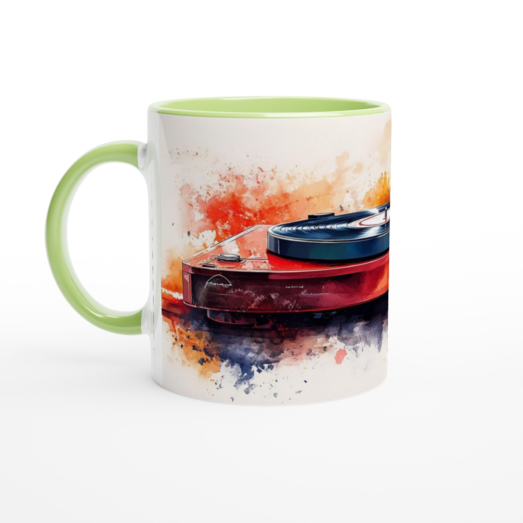 Retro Vinyl Vibe Mugg - Musikinspirerad Akvarell på 11oz Keramik, Välj Din Färg! 6 cf37be57-2e4c-44fa-99f7-455248cf865c