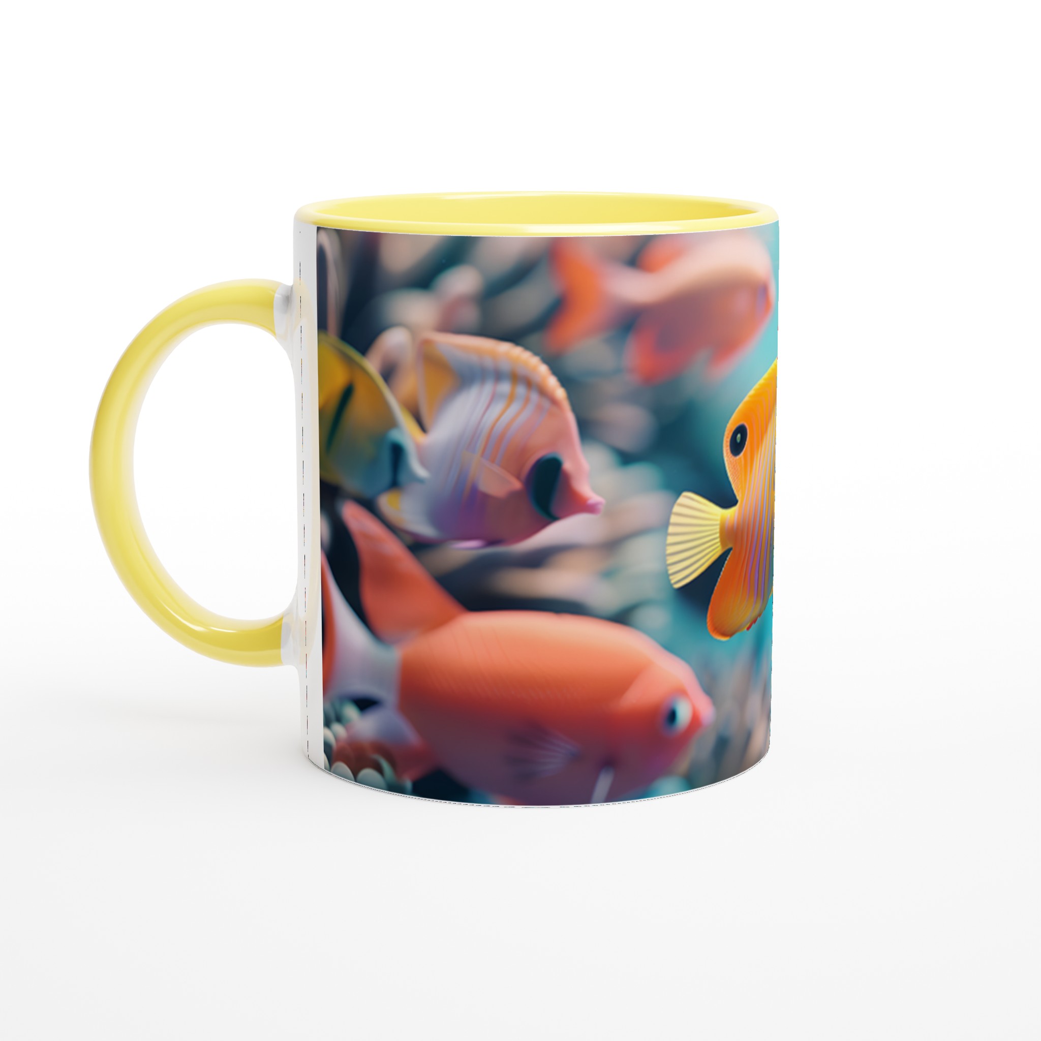 Tropisk Fisk 11oz Keramisk Mugg - Dyk Ner i Havets Färger med Din Favoritfärg! 5 cfbf6577-378f-4c36-a6b6-af7d63d6b957