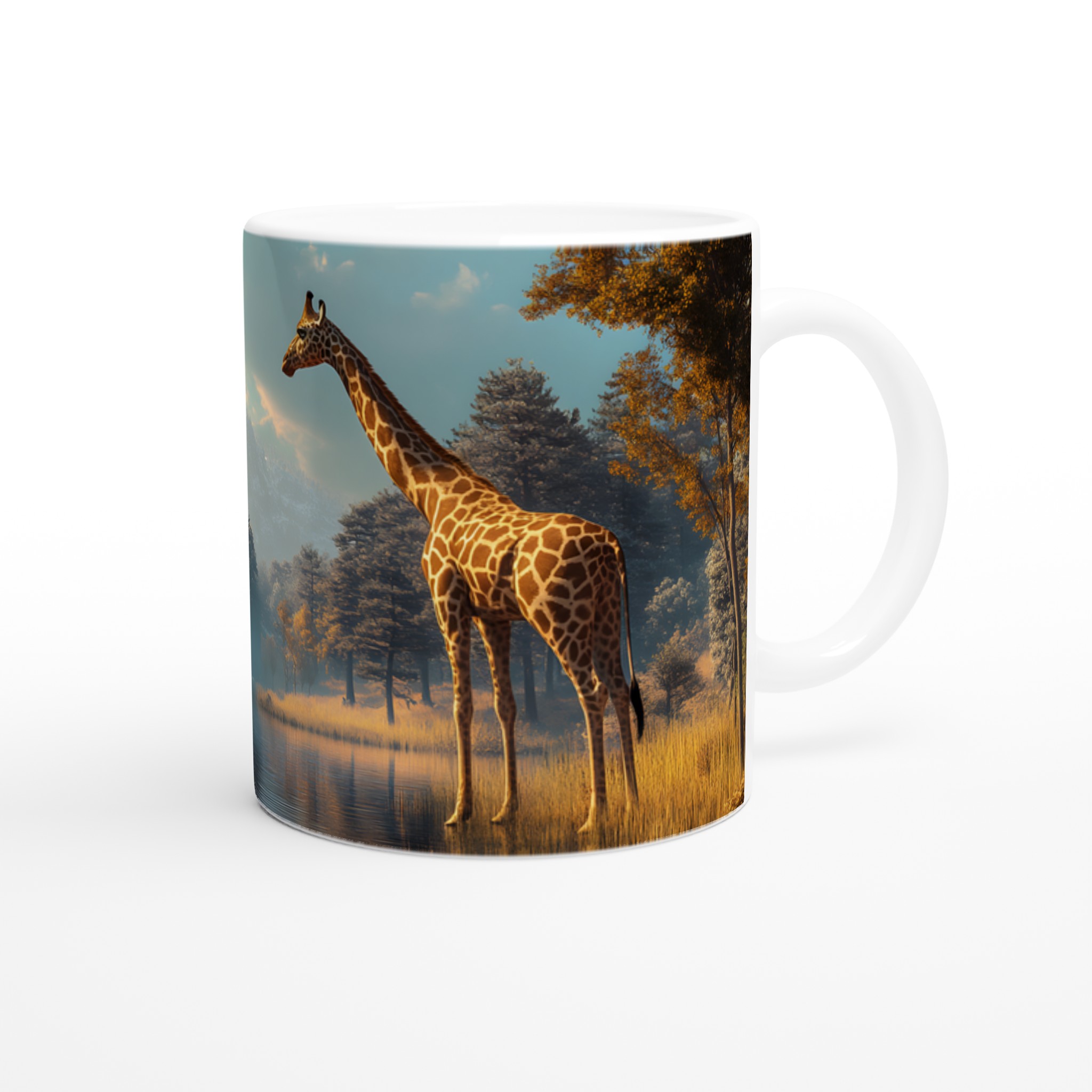 Majestätisk Giraff Mugg: Utforska Vildmarken med din Kaffekopp – Välj Bland 7 Keramiska Färger! 9 d03f4002-c131-4006-bbaf-340fe82dae5c