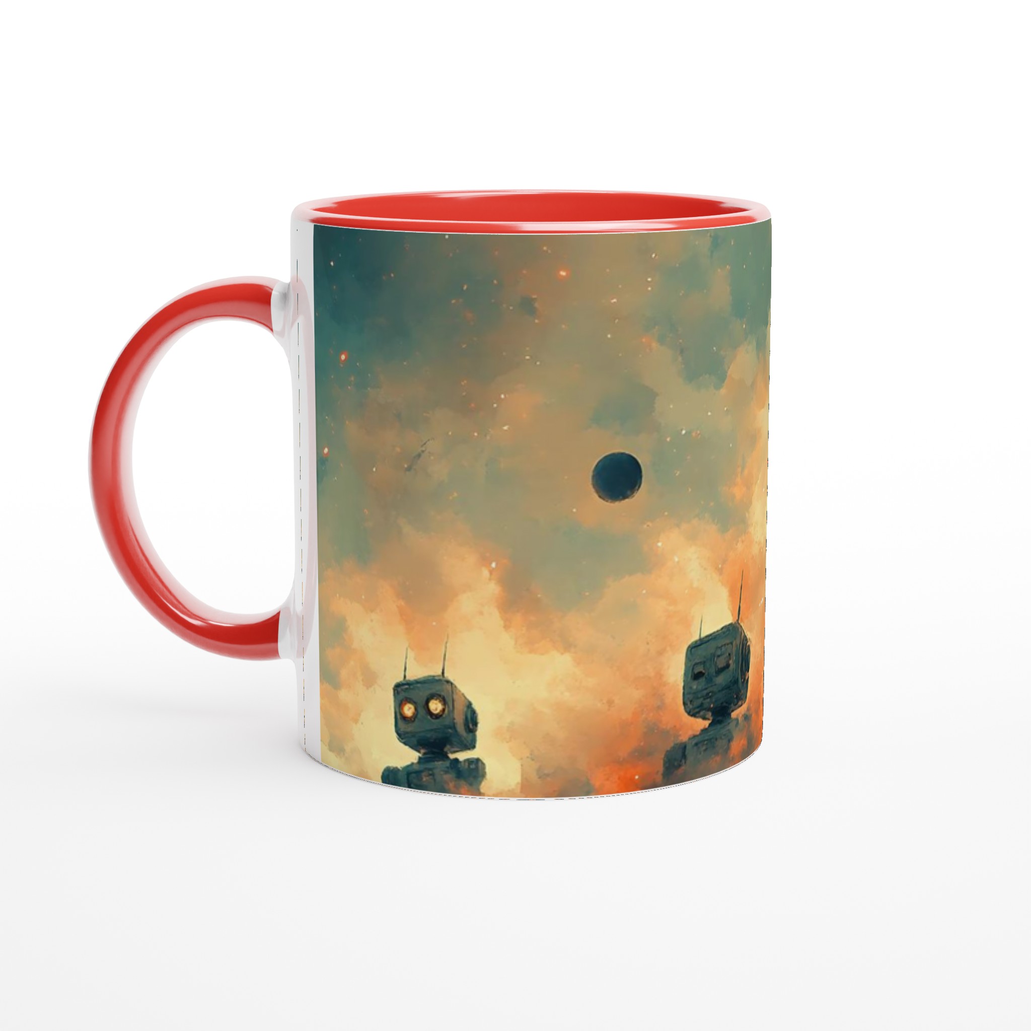 Retro Sci-Fi Robot Mugg - Vintage Inspirerad Keramikmugg i 7 Färger 5 d052065f-c866-44d4-a8e2-4e9d929a301e