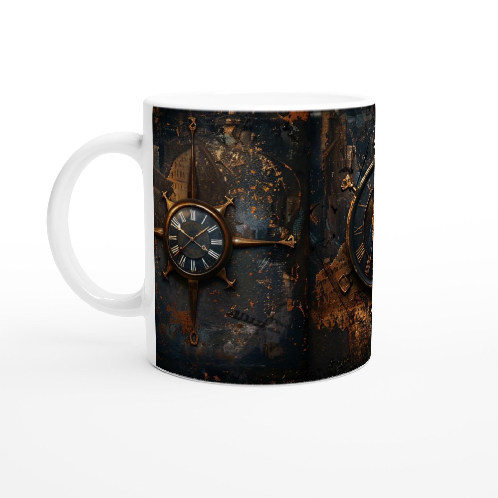 Tidlös Elegans: 11oz Keramikmugg med Antik Klockdesign – Välj din Färg 1 d12901fc-4789-4e19-b606-3ea63540a786