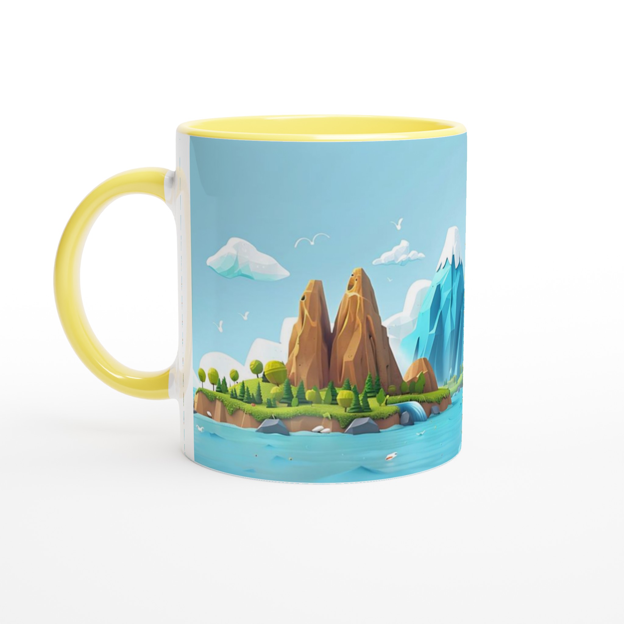 Äventyrsmugg: Lekfull Landskap Keramikmugg - 11oz, Välj Bland 7 Färger! 5 d1377eb8-e872-4182-8fbe-6da561a57c42