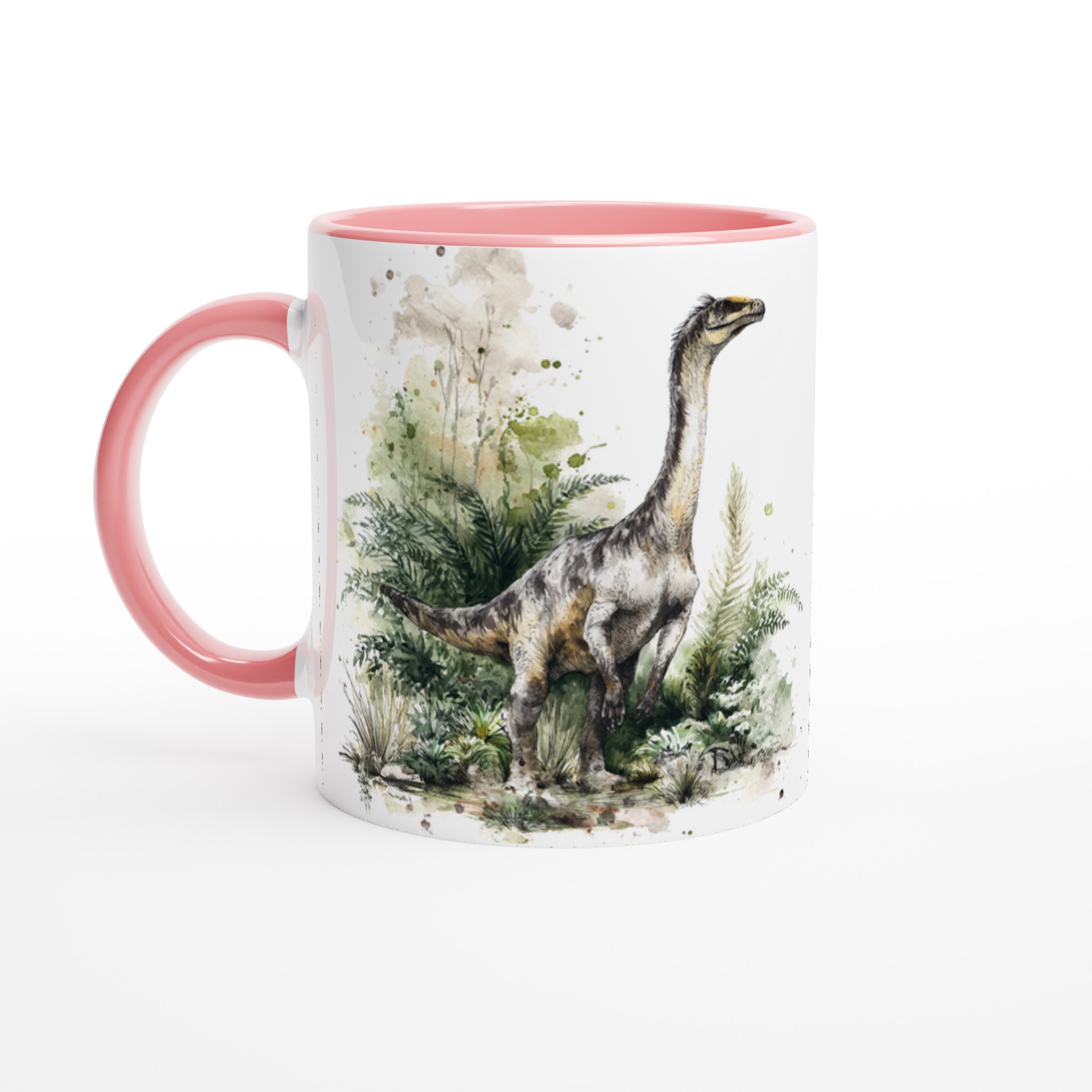 Dinosaurie Vattenfärg Mugg - Stilren 11oz Keramikmugg i ditt Val av Sju Färger 6 d14e26d3-906e-4aa2-9c7a-43ce0a119c0b