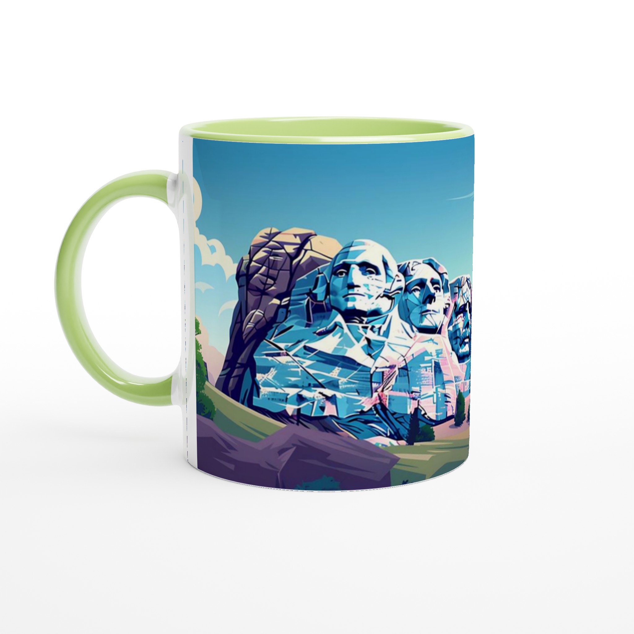 Mount Rushmore Pop Art Mugg – Historisk Ikon i Vibrant Blå Nyanser 3 d17068e9-6d11-4047-9c0e-af1aff6d578d