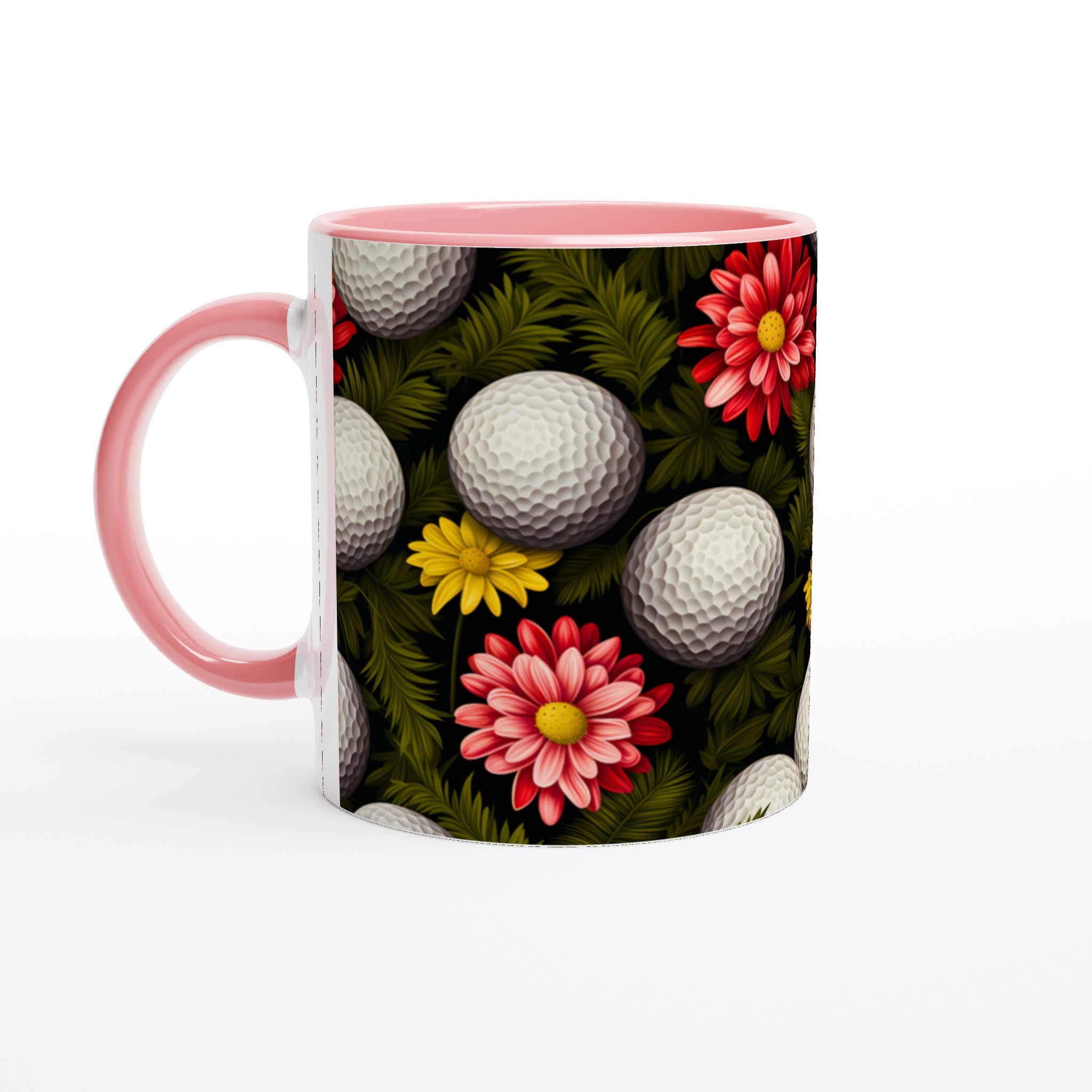 Golfboll & Blomma Keramisk Mugg - 11oz Elegant Design i Olika Färger 6 d189166c-97c5-4d0c-af5f-a297a0ed82ac
