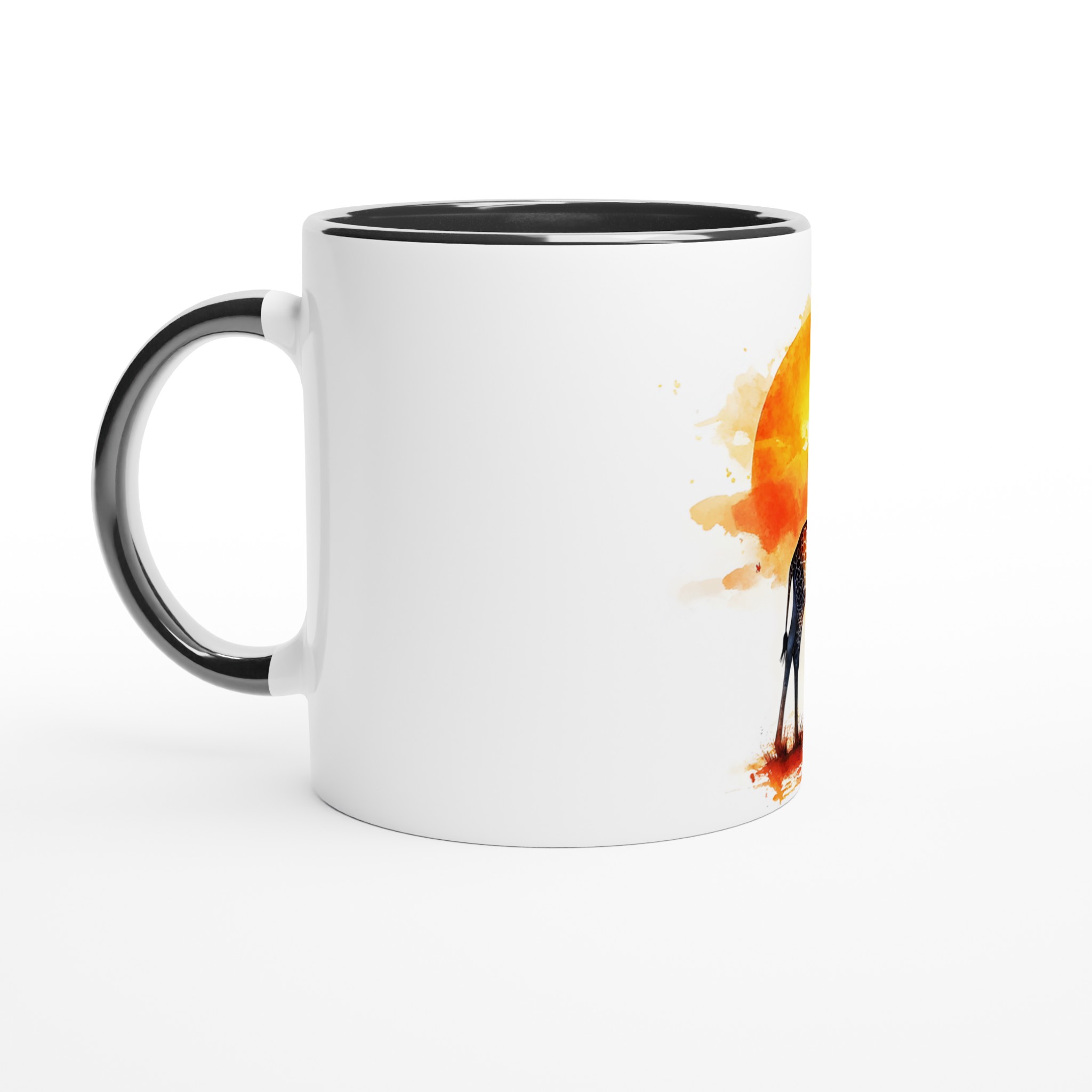 Akvarell Giraff Mugg – Levande Solnedgångstema, 11oz Premium Keramisk Kaffemugg i Flera Färger 4 d193bb31-7709-4b26-a619-4c766f1ea7c6