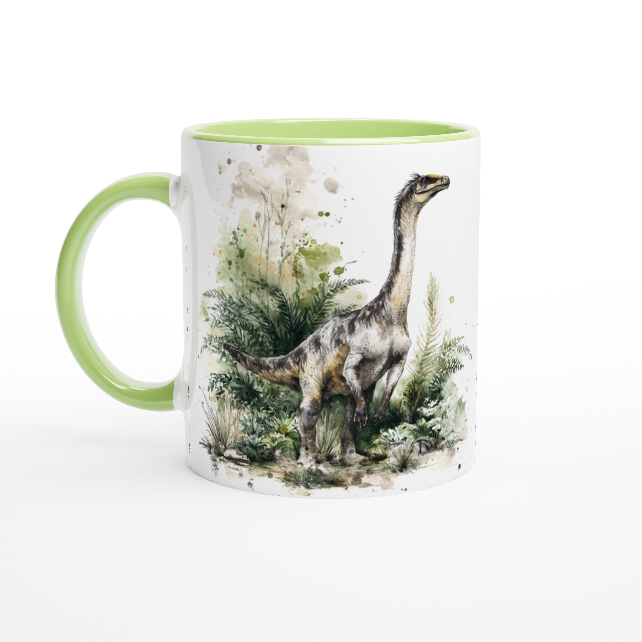 Dinosaurie Vattenfärg Mugg - Stilren 11oz Keramikmugg i ditt Val av Sju Färger 3 d1b87760-8e7f-403d-9d0c-a2dfb3c0c713