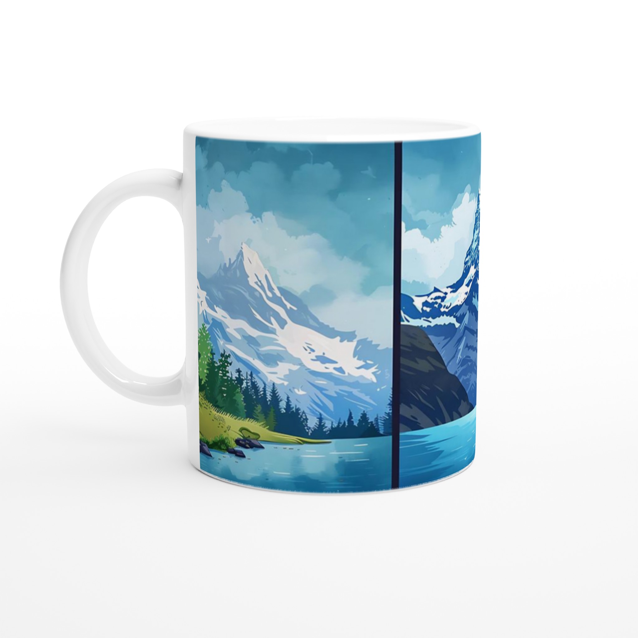 Minimalistisk Bergsvy 11oz Keramikmugg - Skandinavisk Design i Flera Färger 1 d1bf48f8-fef9-4440-b5e4-18fbb76c336f