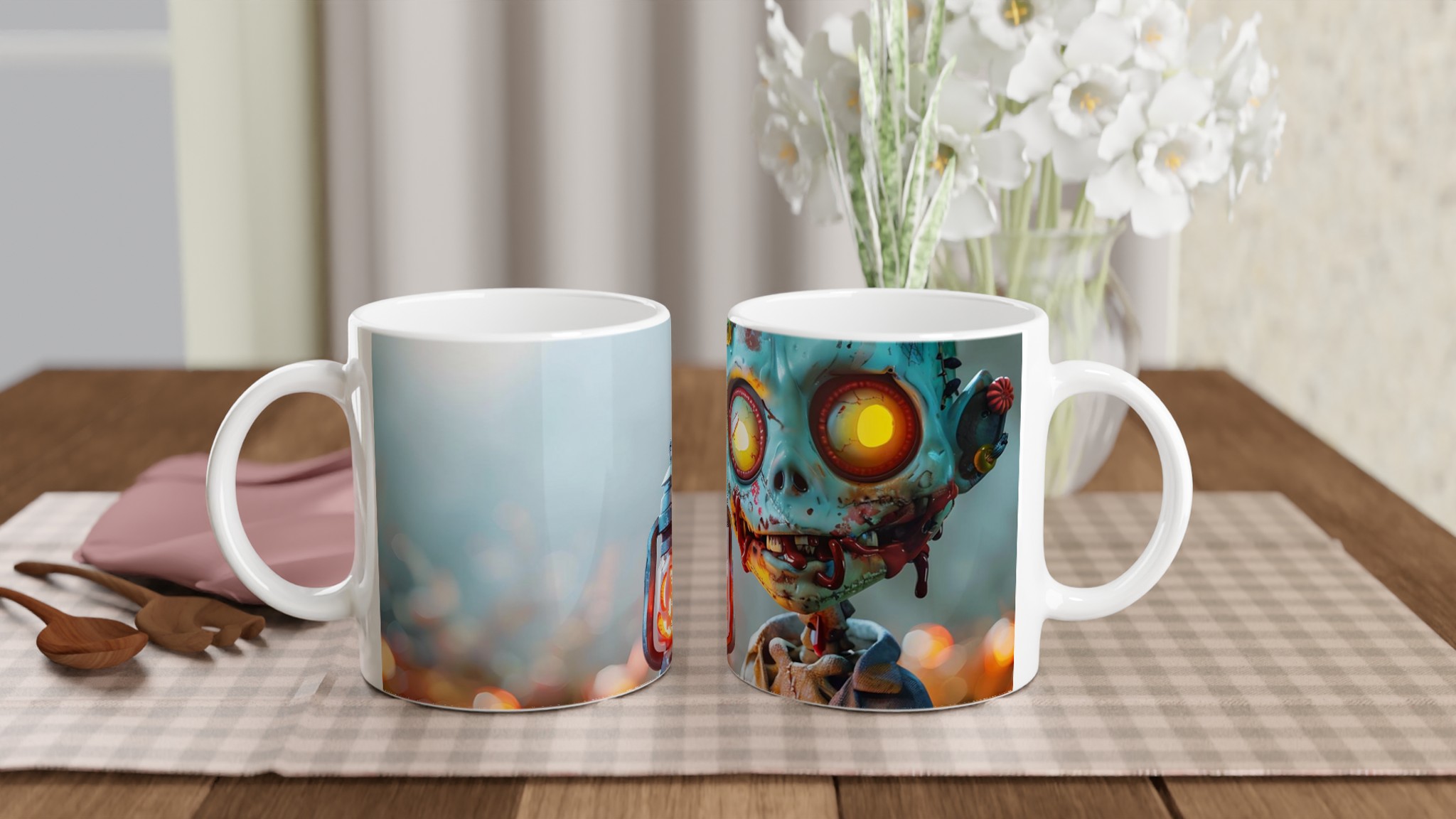 Spooky-Söt Zombie Halloween Mugg – Perfekt för Kaffe & Myskvällar, Välj din Färg! 10 d20c3905-7f5a-4f3c-a271-acf3a992cce0