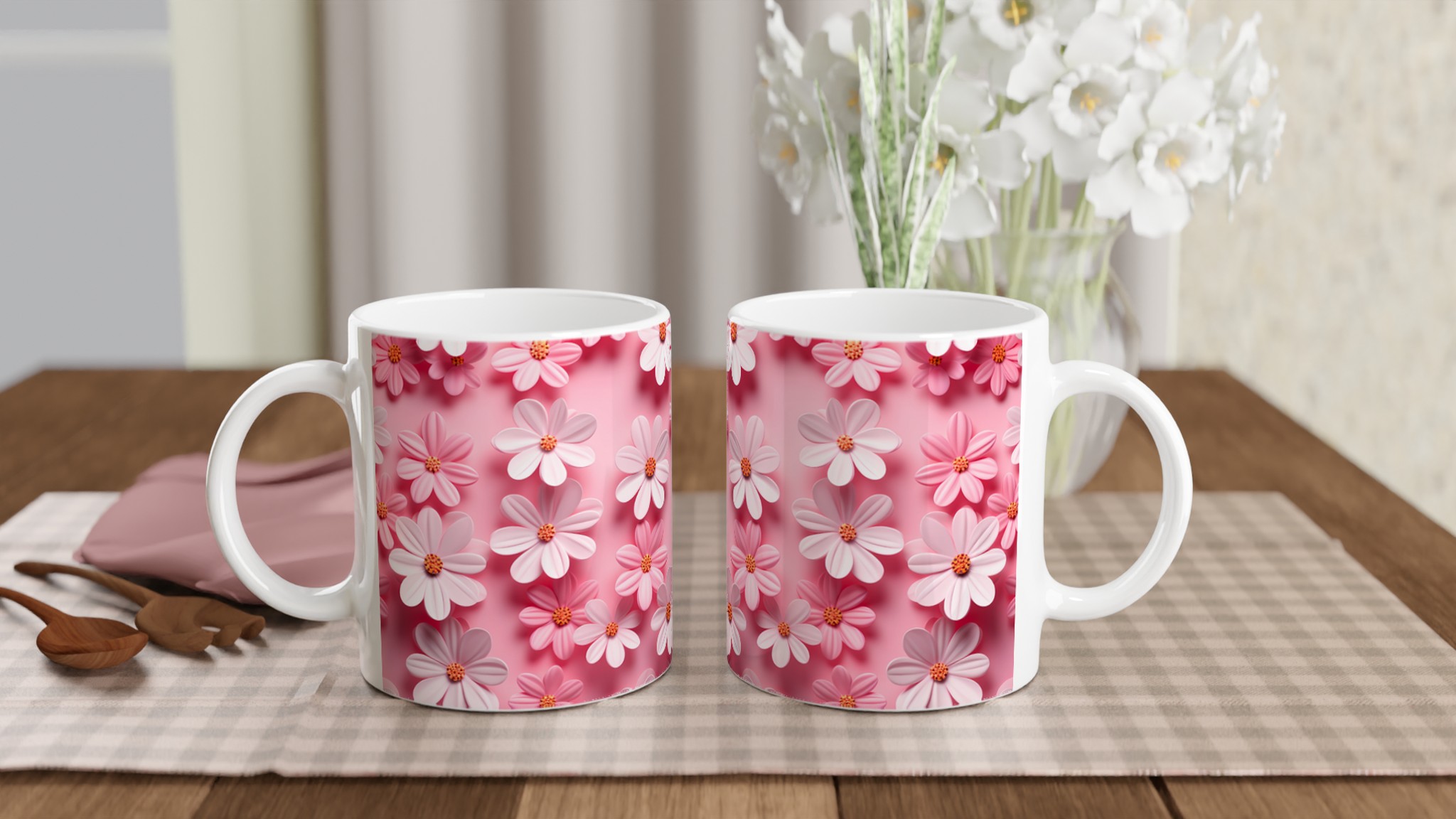 Rosa dröm 11oz keramikmugg – Blommig magi i din hand, välj bland flera färger! 10 d24b0aea-10e7-4e5a-8966-5e6befe486d7