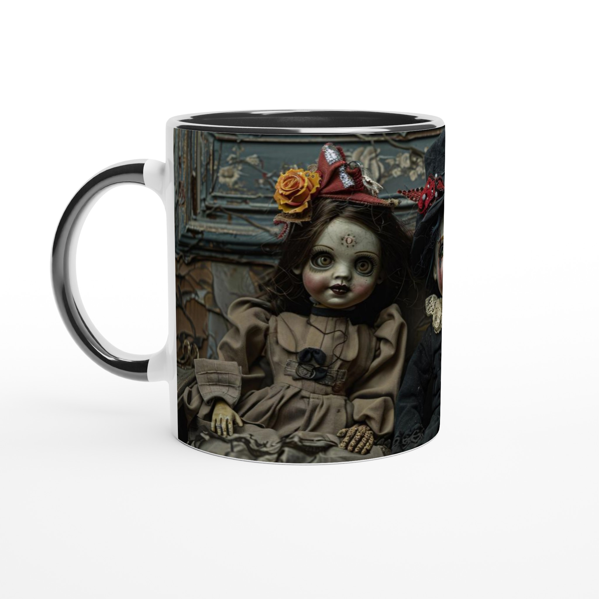 Gothic Charm Keramisk Mugg - Drömmande Dockdesign i 7 Färger 7 d24d08d0-9ab3-4d4d-98b7-5c0f032e8c0a