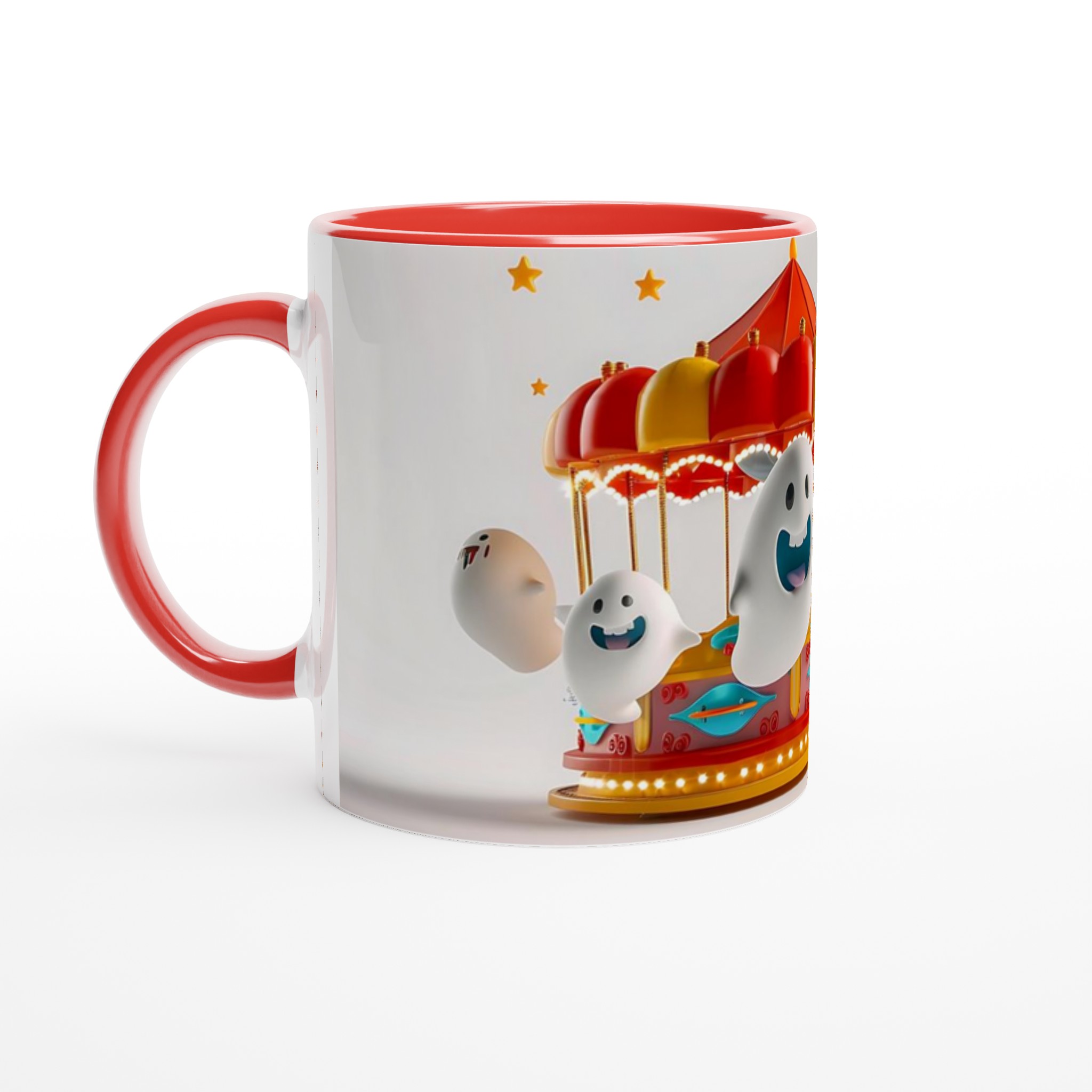 Munter Karusell med Spöken 11oz Keramisk Mugg – Färgglad Design för Glada Stunder 2 d2578f66-891c-4ae3-ae6d-599f287f6906