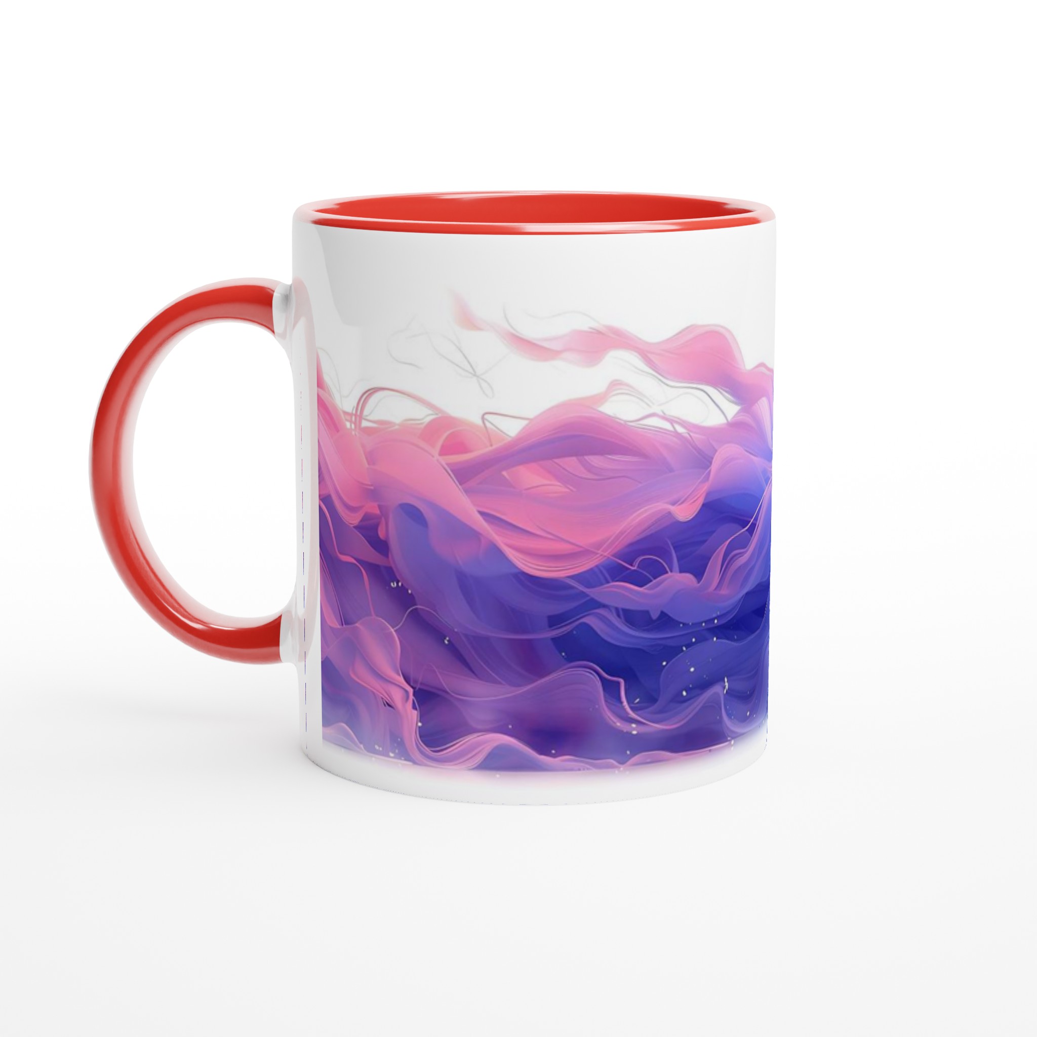 Mystisk Pastell Vågor 11oz Keramisk Mugg – Drömsk Design i Rosa och Blått för Kaffe & Te 2 d26ba80e-08af-47a6-979a-c96a4d29efe5
