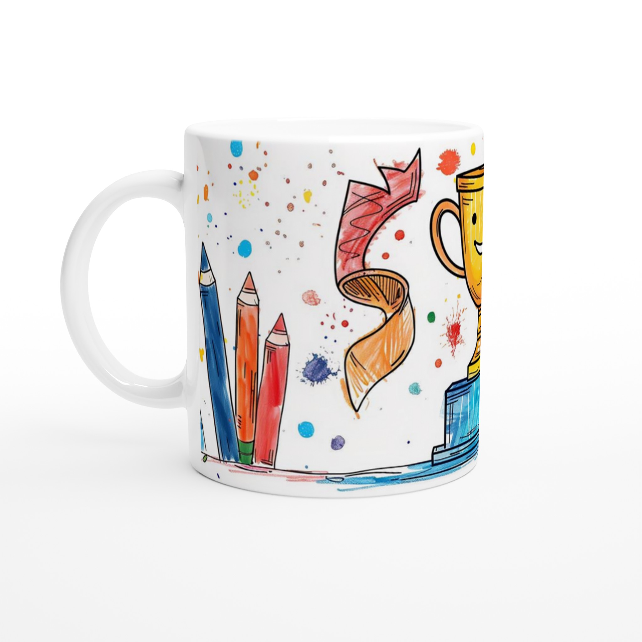 Vinnarmugg med Glad Trofé & Färgsprakande Krita Design – 11oz Keramisk Mugg i Valfri Färg! 1 d272cf6d-264b-4713-8e01-89b5dbd33eaf