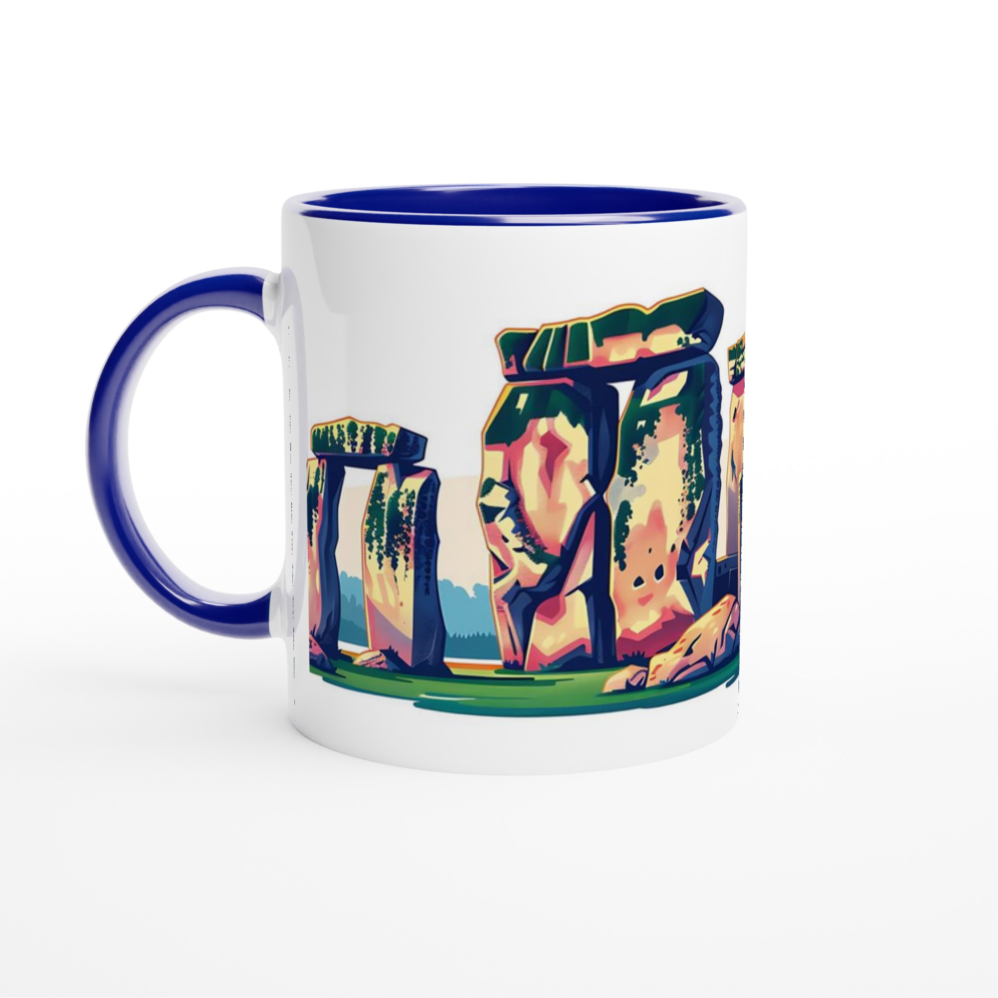 Historiska Stonehenge & Slott Keramisk Mugg – 11 oz i ditt val av sju livfulla färger 4 d27f65a5-78ce-4ae1-9198-ef8619e2a928