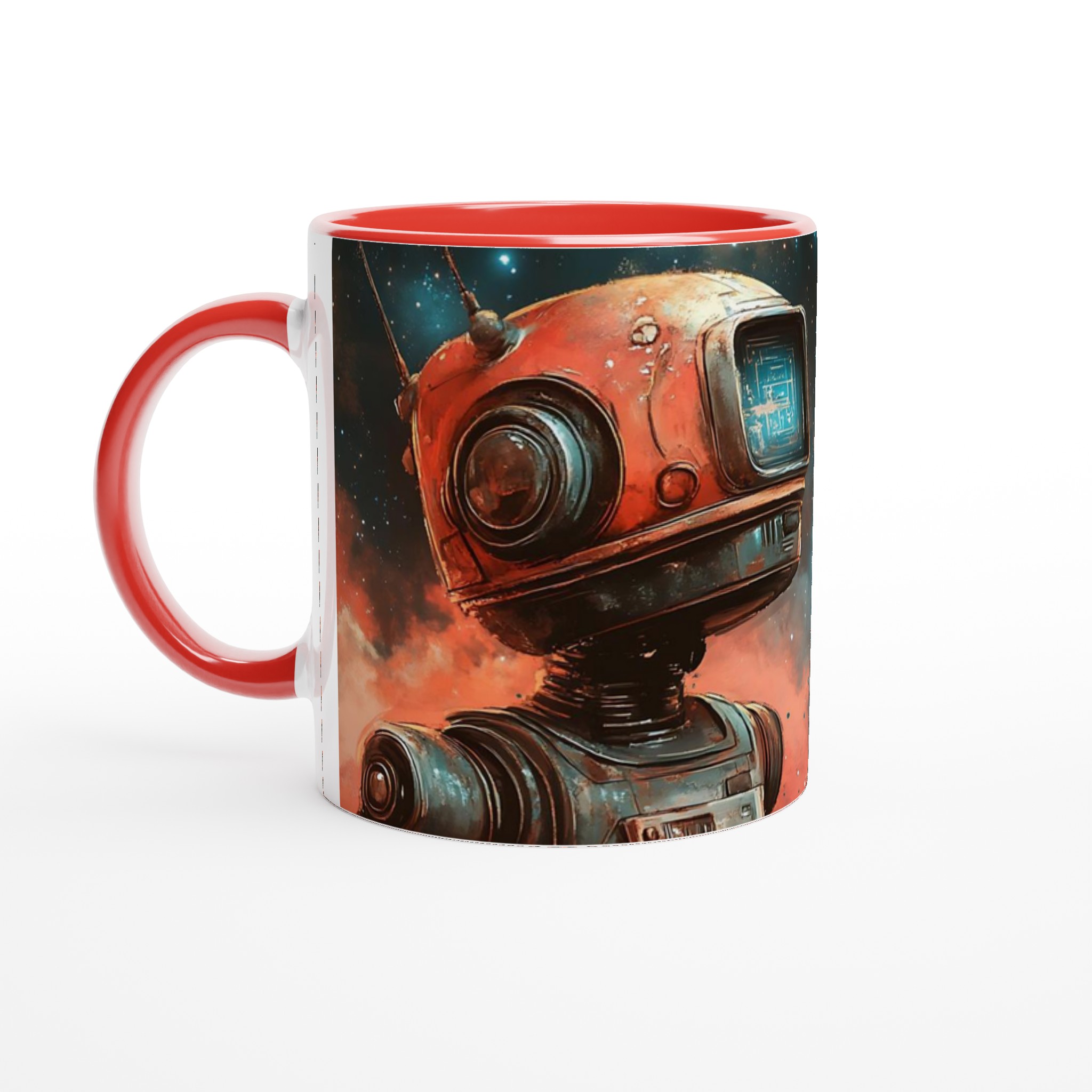 Retro Space Robot Mugg - Vit Keramikmugg 11oz med Sci-Fi Motiv i Livfulla Färger 5 d298d0b1-dcd0-43be-8bcb-fd698844bd01