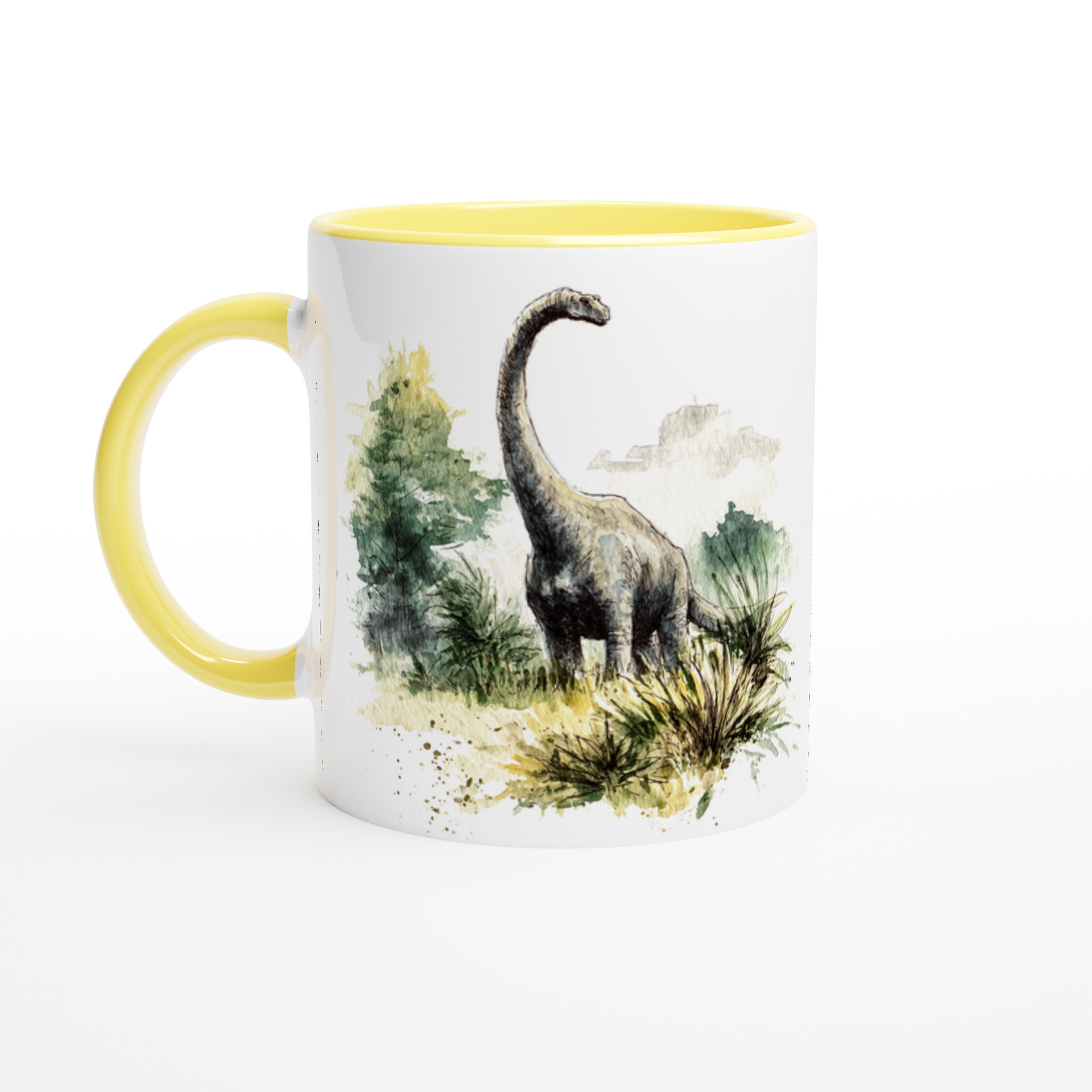 Förhistorisk Vattenfärg: Dinosaurie Mugg – Din 11oz Keramikmugg i Valfri Färg! 5 d2d5a12c-93ed-4932-ac2f-c36322f0b61d