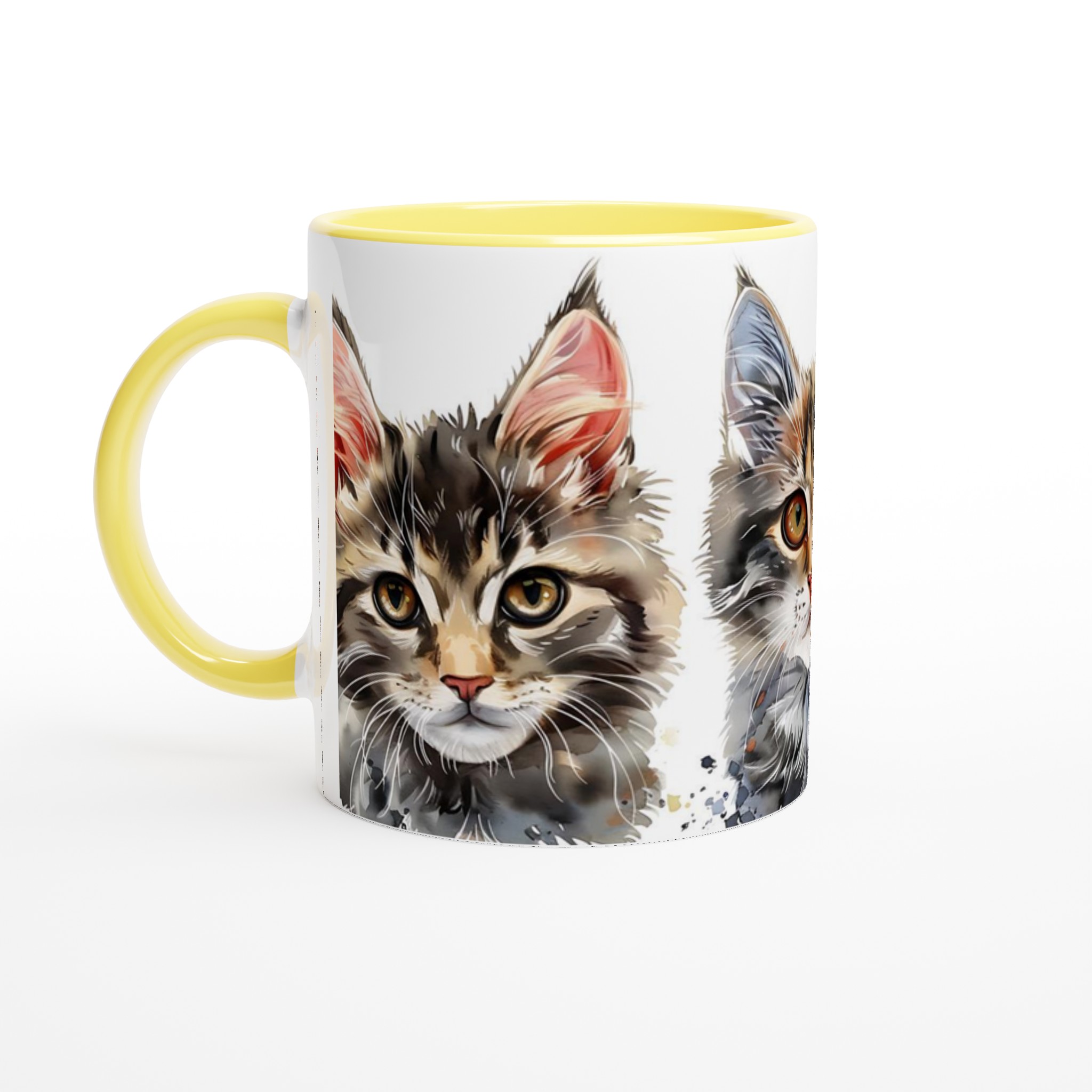 Söta kattungar akvarell 11oz keramikmugg – välj din favoritfärg! 5 d2e6c6ce-2348-48c8-9606-eef22c682988