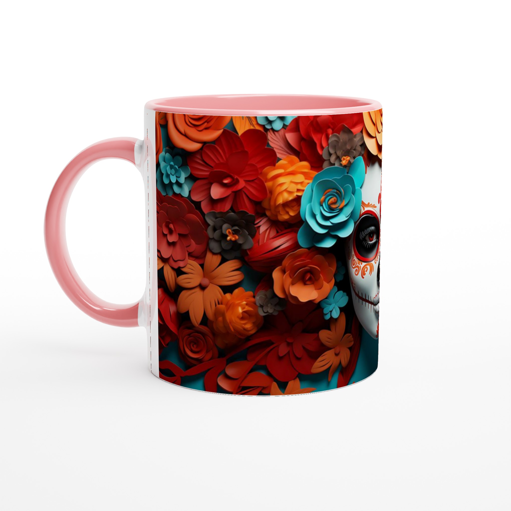 Färgsprakande Día de los Muertos Mugg – 11oz Keramikmugg för kaffe och te i din favoritfärg 6 d2f91e94-71ba-49c0-93c5-c92b7c1b8735
