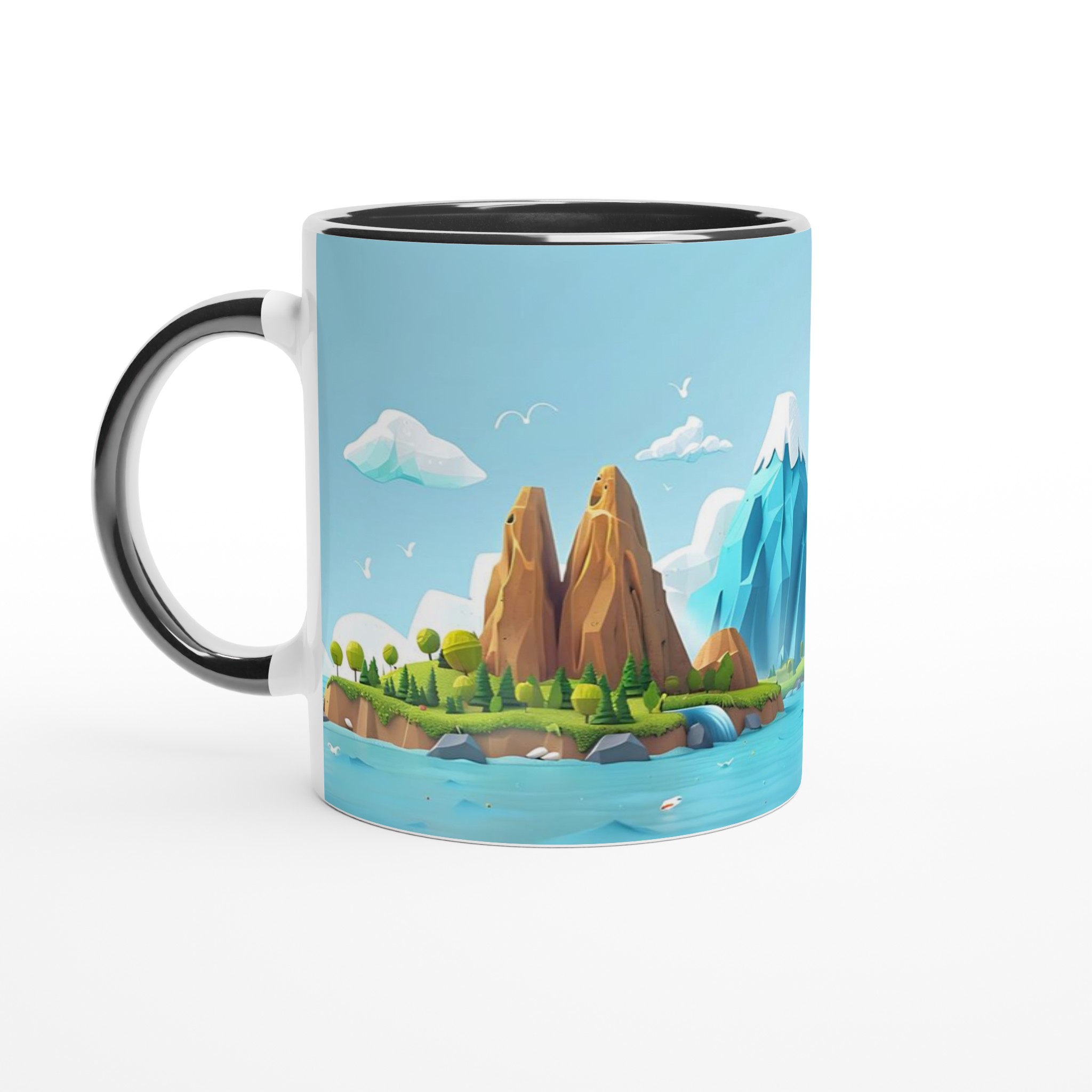 Äventyrsmugg: Lekfull Landskap Keramikmugg - 11oz, Välj Bland 7 Färger! 7 d326c421-53c7-4c9c-bb08-0f5c839387ba
