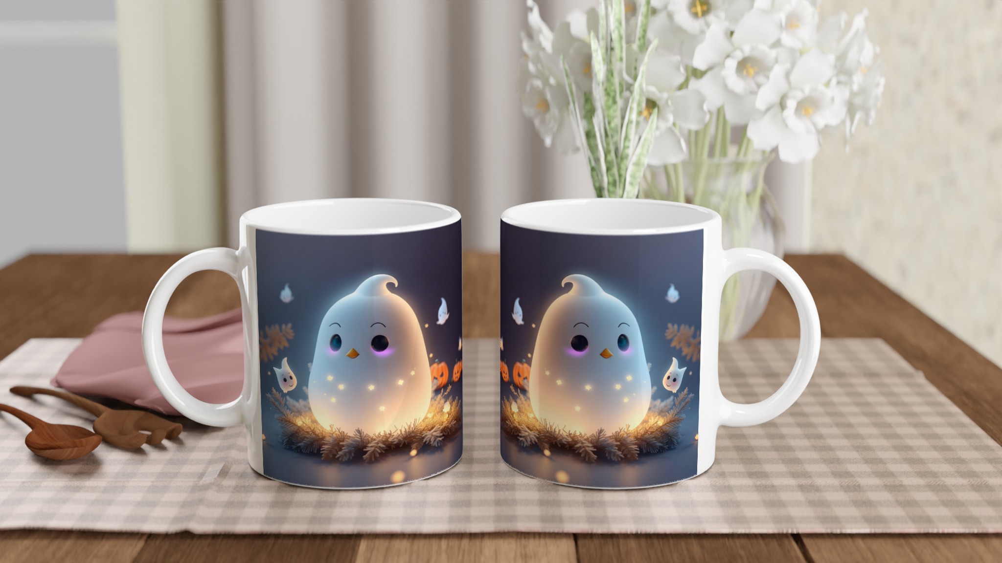 Mysig Spökmugg – Personlig Halloween-favorit i 7 färger – 11 oz keramisk mugg för kaffe & te 10 d328dbe0-4c18-440a-a86e-8c0367b5c07a