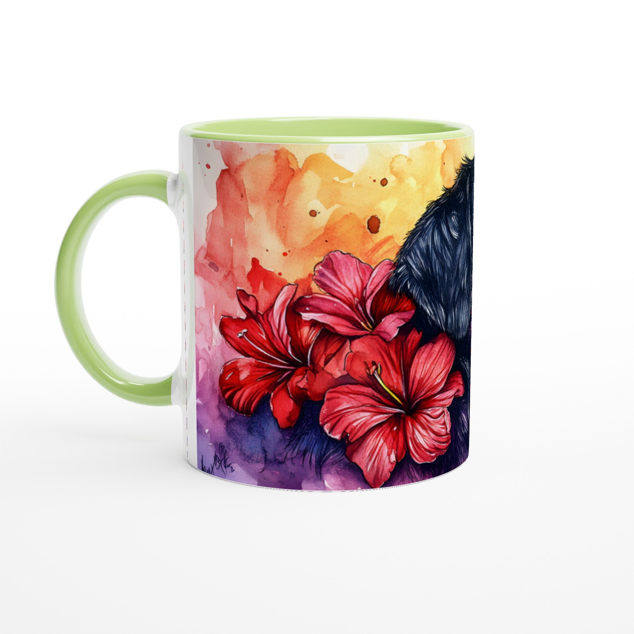 Konstnärlig Rottweiler Akvarell Mugg - Färgstark Kärlek till Din Bästa Vän | 11oz Keramikmugg i Valfri Färg 8 d349edf0-a669-4054-ab79-307a2bee22ca