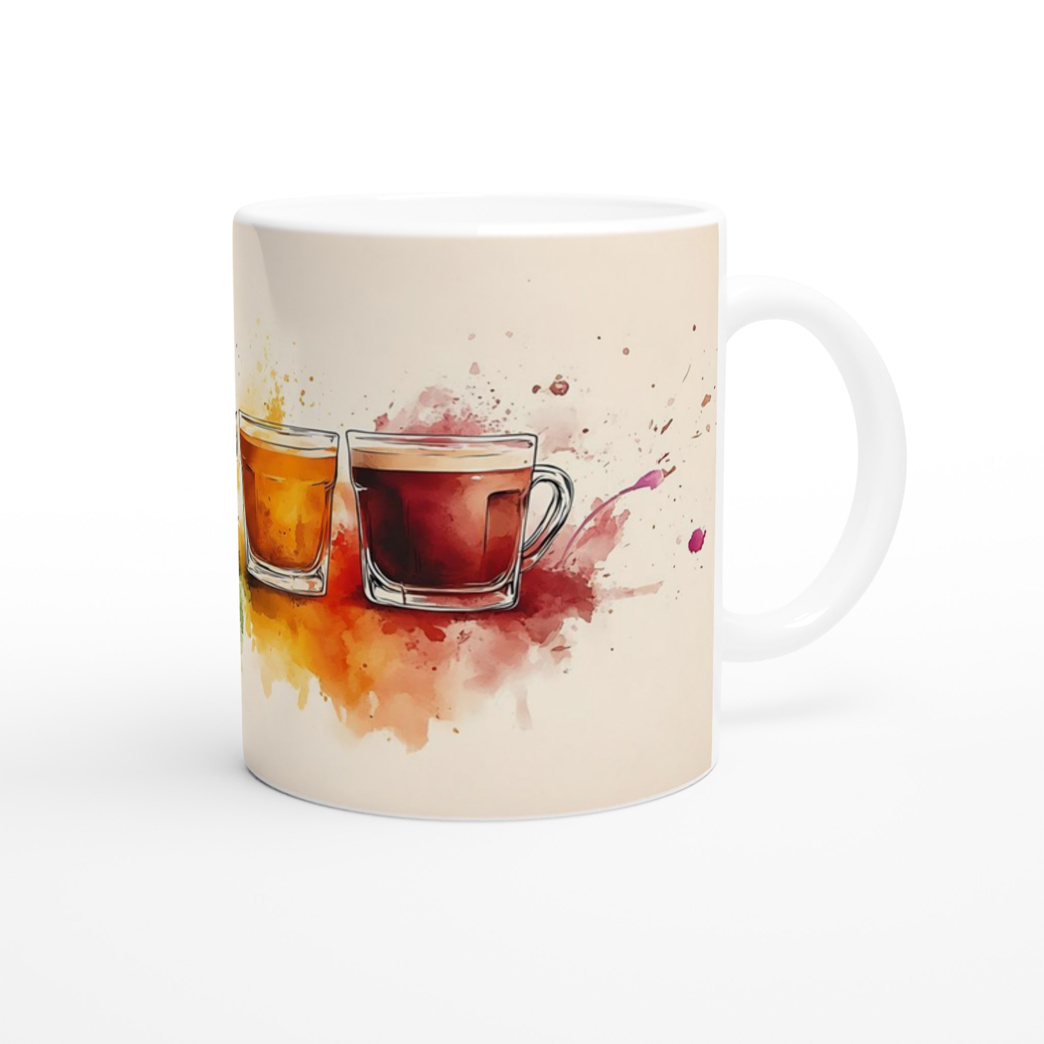 Färgsprakande Kaffekoppar Akvarell Konst Mugg – 11oz Keramisk Mugg i Varianter för Din Stil 9 d3a900a5-ba56-4524-95df-b6b86abe0878