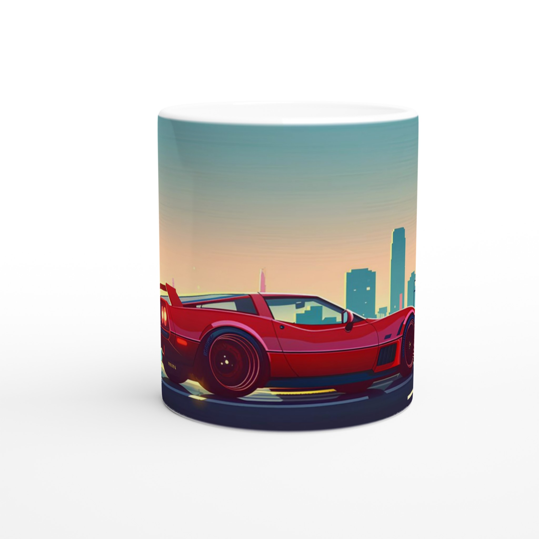 Retro Road Trip 11oz Keramisk Mugg – Ikonisk Sportbil & Solnedgångsnyanser för Kaffeälskaren 8 d3ab3ad9-2808-4a59-aed3-e9a656ba7053