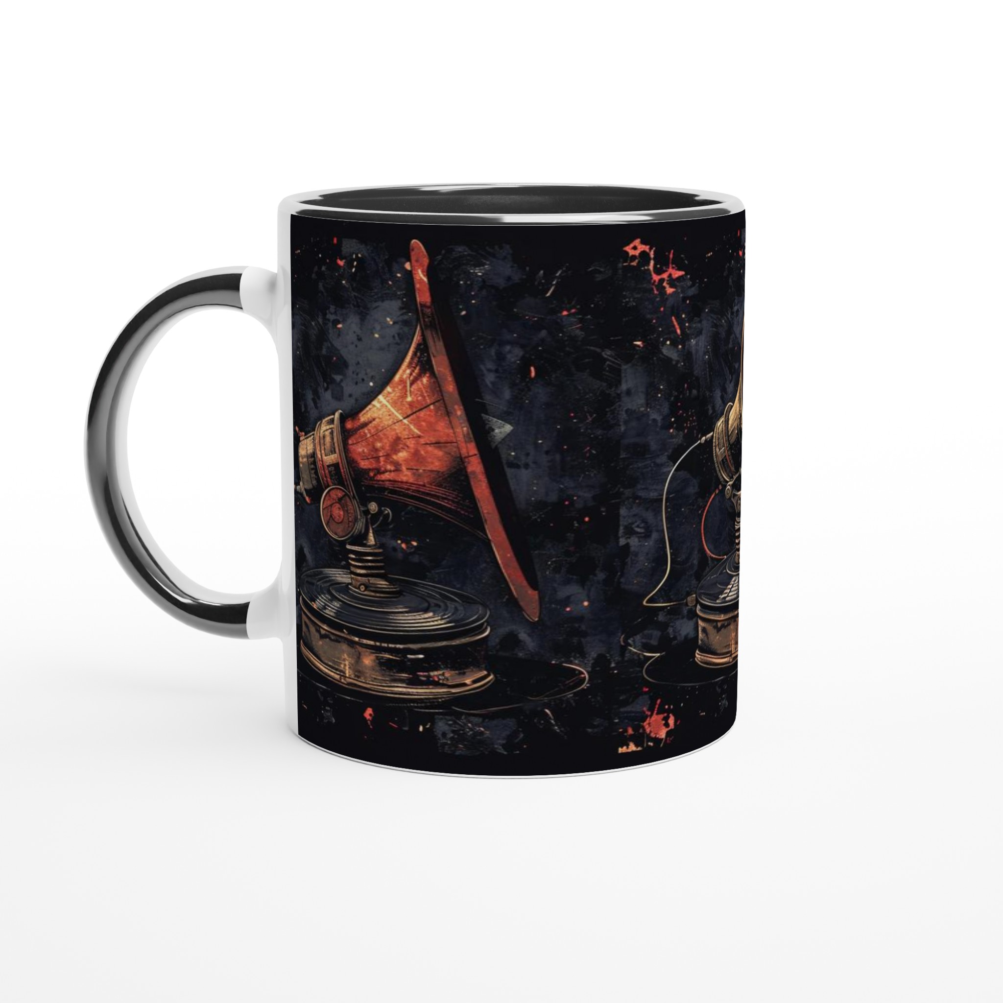 Retro Grammofon Keramisk Mugg – Unik Grunge Art Design, Välj Din Färg! 7 d3dd75e9-62a1-4893-b480-62639688e9a7