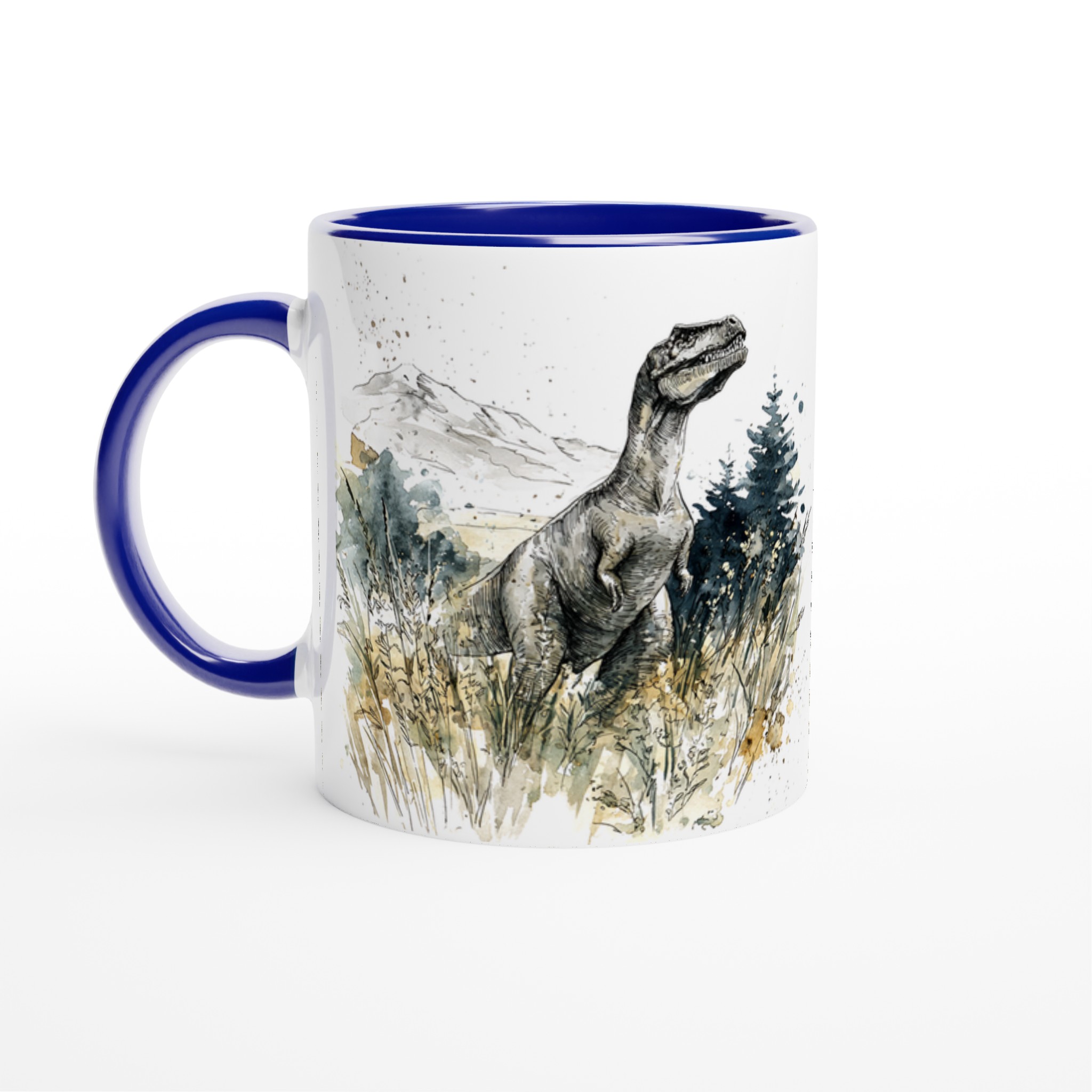 Dinosaurie Akvarell Mugg - 11oz Keramisk Mugg för Dinosaurieälskare i Flera Färger 4 d4003ad7-dc8c-4c01-8e15-fb7bcadd2696