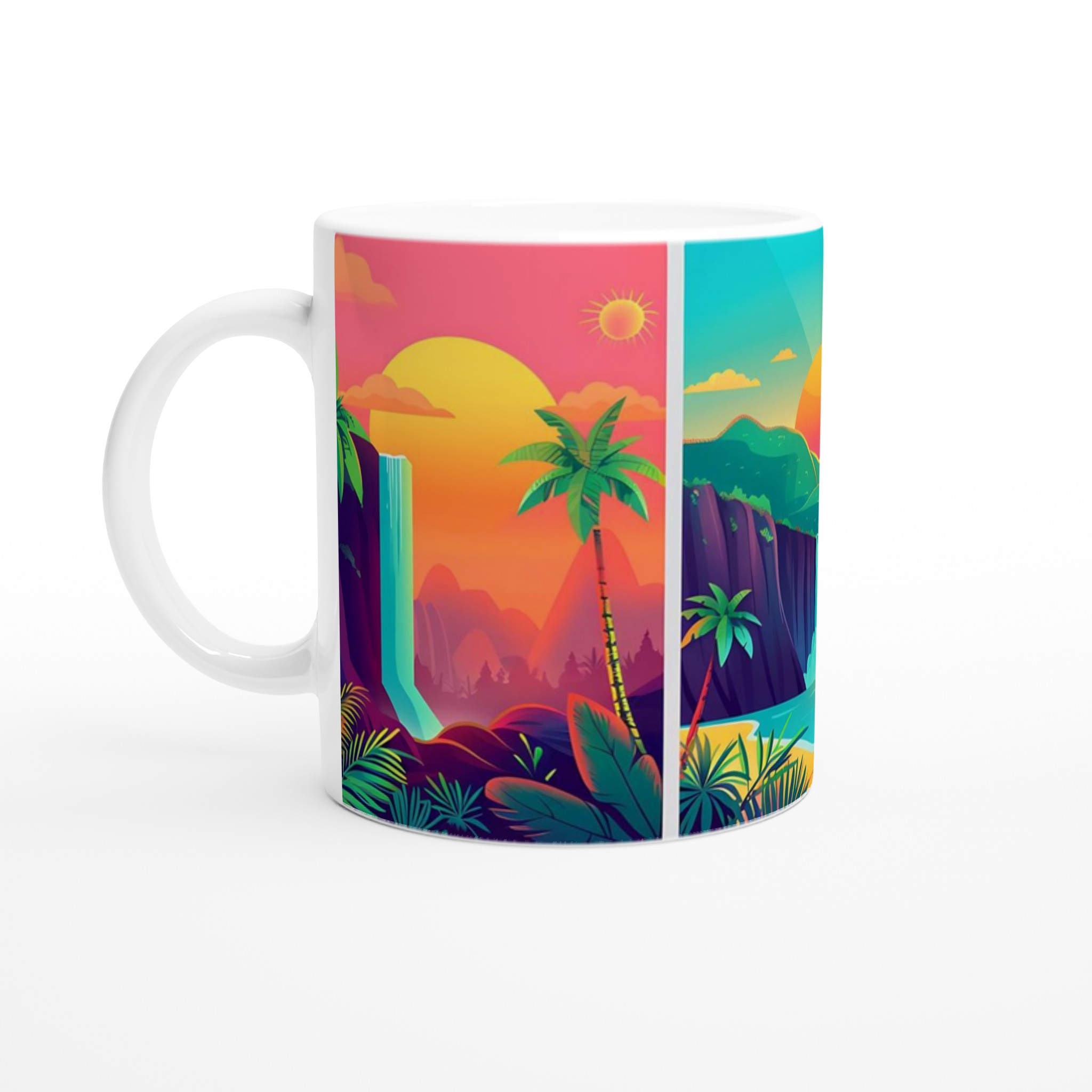 Tropisk Drömlandskap Mugg – Välj bland 7 Livliga Färger för Din Perfekta Kaffestund! 1 d48a13eb-749a-41e2-a3bf-6518decf6ff6