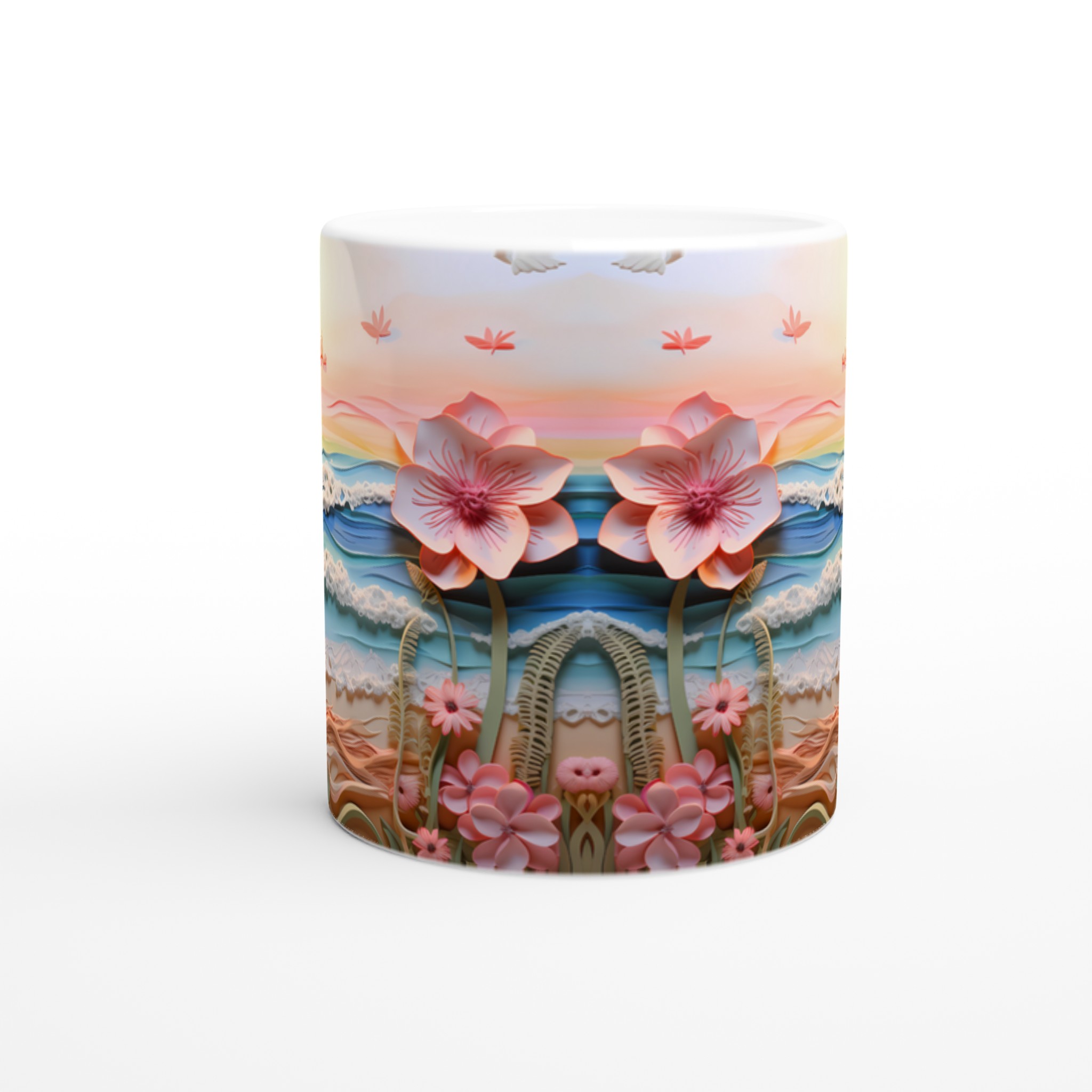 Pastellblomsterstrand 11oz Keramisk Mugg – Drömmig Havsvy i Valfri Färg 8 d49b6da9-2261-40f8-8702-7cfc32d31958