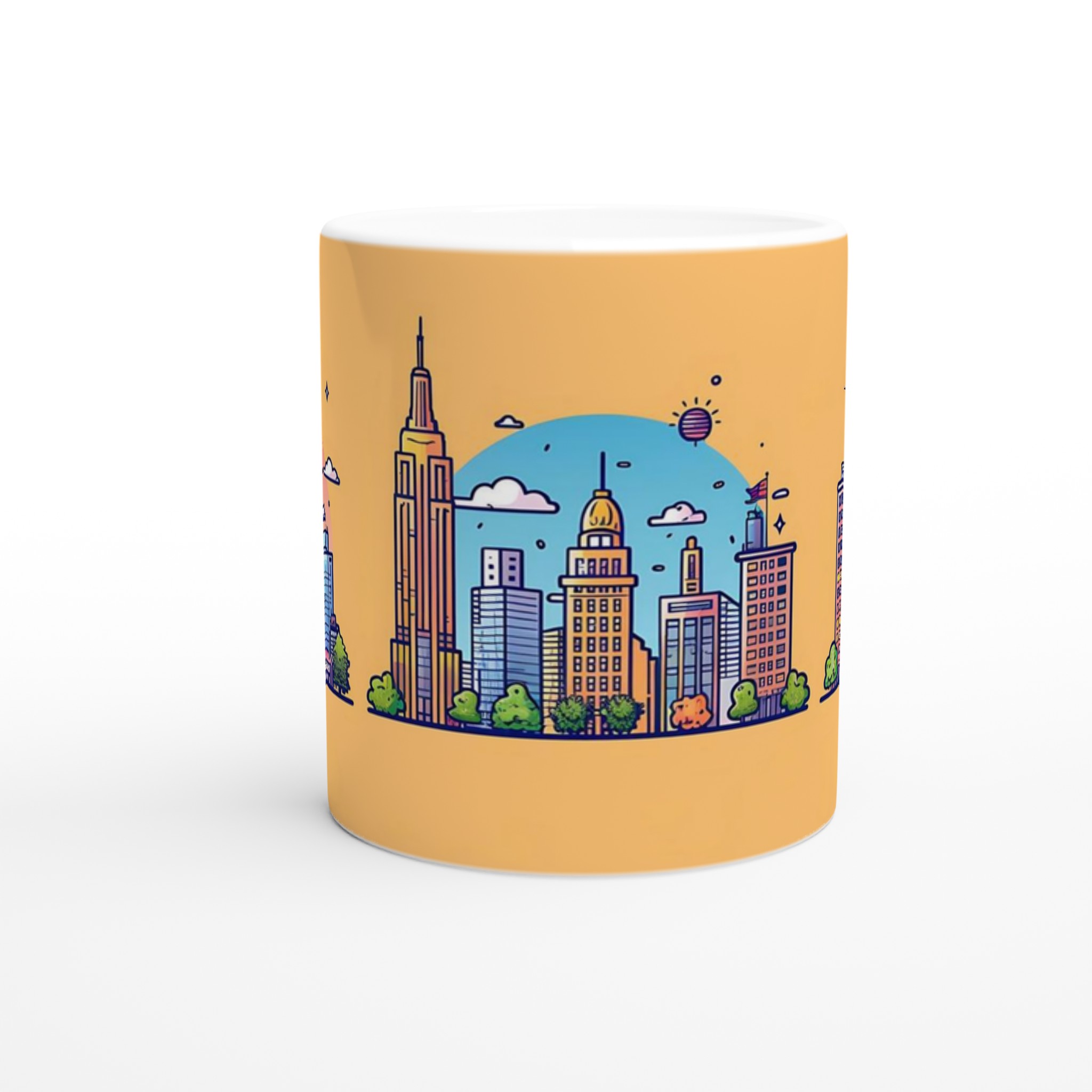New York City Ikoniska Landmärken Mugg - Färgstark, Rolig & Personlig Keramikmugg 8 d4bcdeae-23b2-4bc3-be34-2526134cc83a