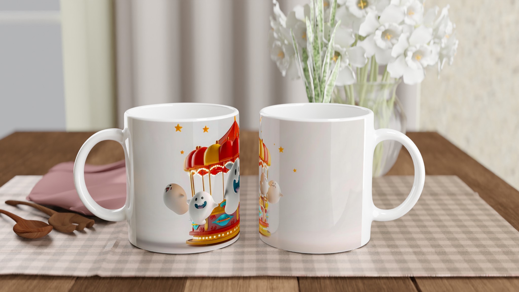 Munter Karusell med Spöken 11oz Keramisk Mugg – Färgglad Design för Glada Stunder 11 d4c3cdc5-45f1-405f-930b-ef827234ea4f