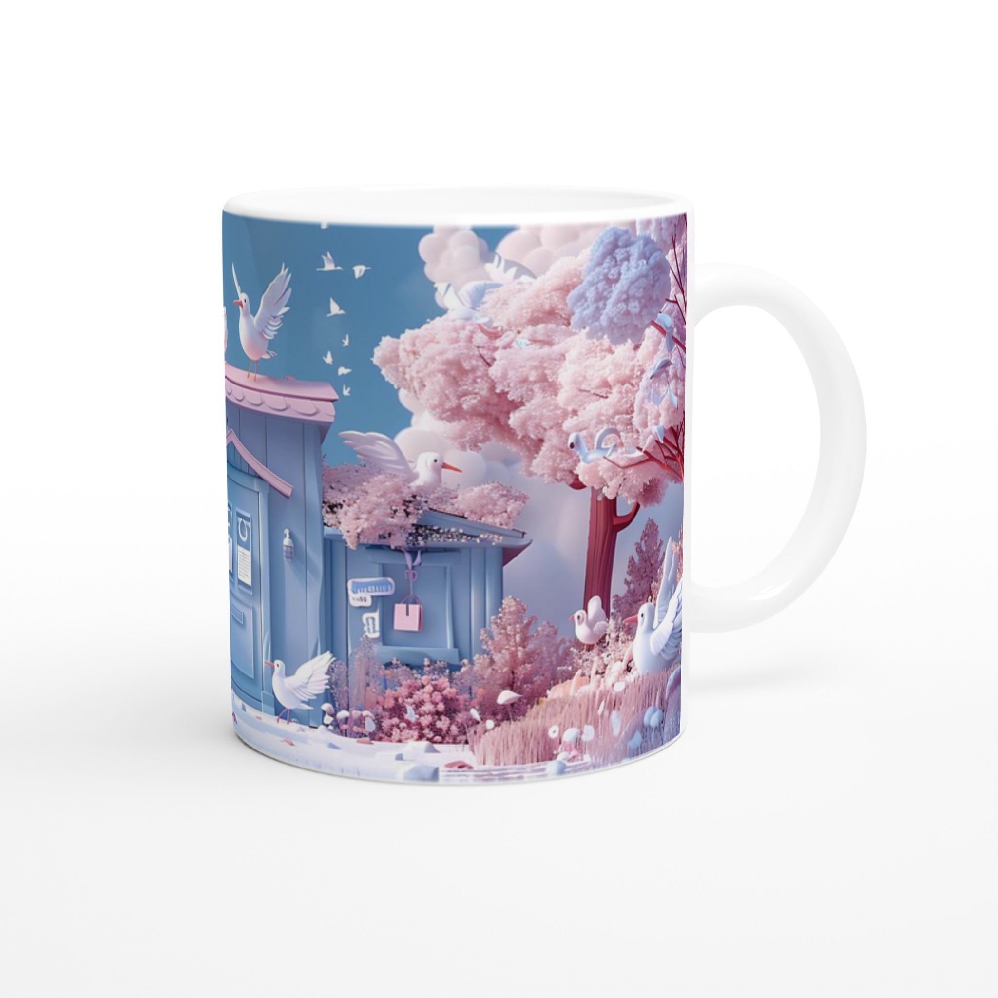 Pastellharmoni Mugg - 11oz Keramikmugg med Drömskt Rosa & Blå Design 9 d4fbf4dc-f39d-465a-9e21-4b8c7da6f9e8