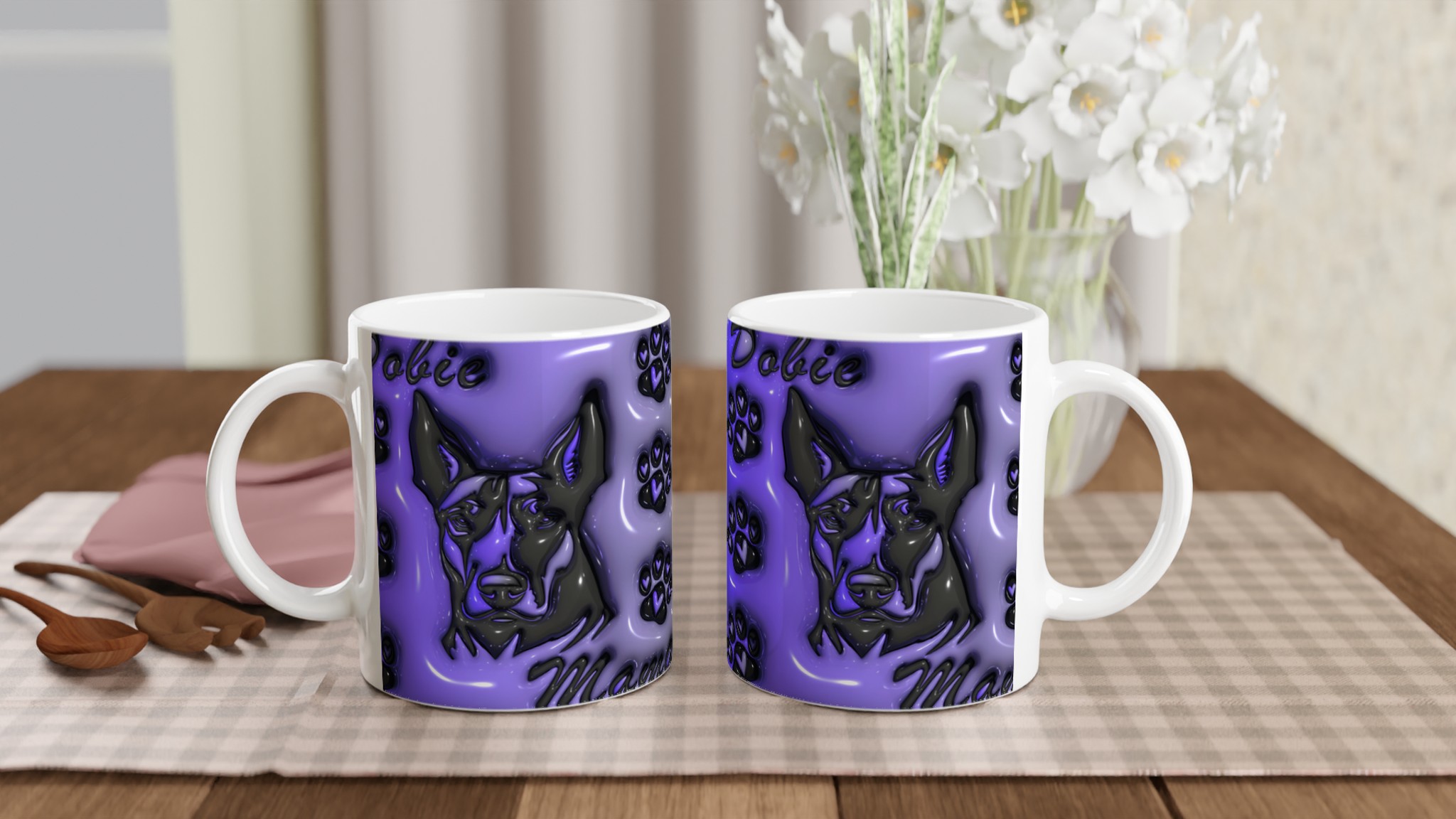Dobie Mama Kaffemugg – Kärleksfull Design & Valfri Färg, 11 oz 10 d5449048-5ddb-4851-8ea9-c1acaae19490