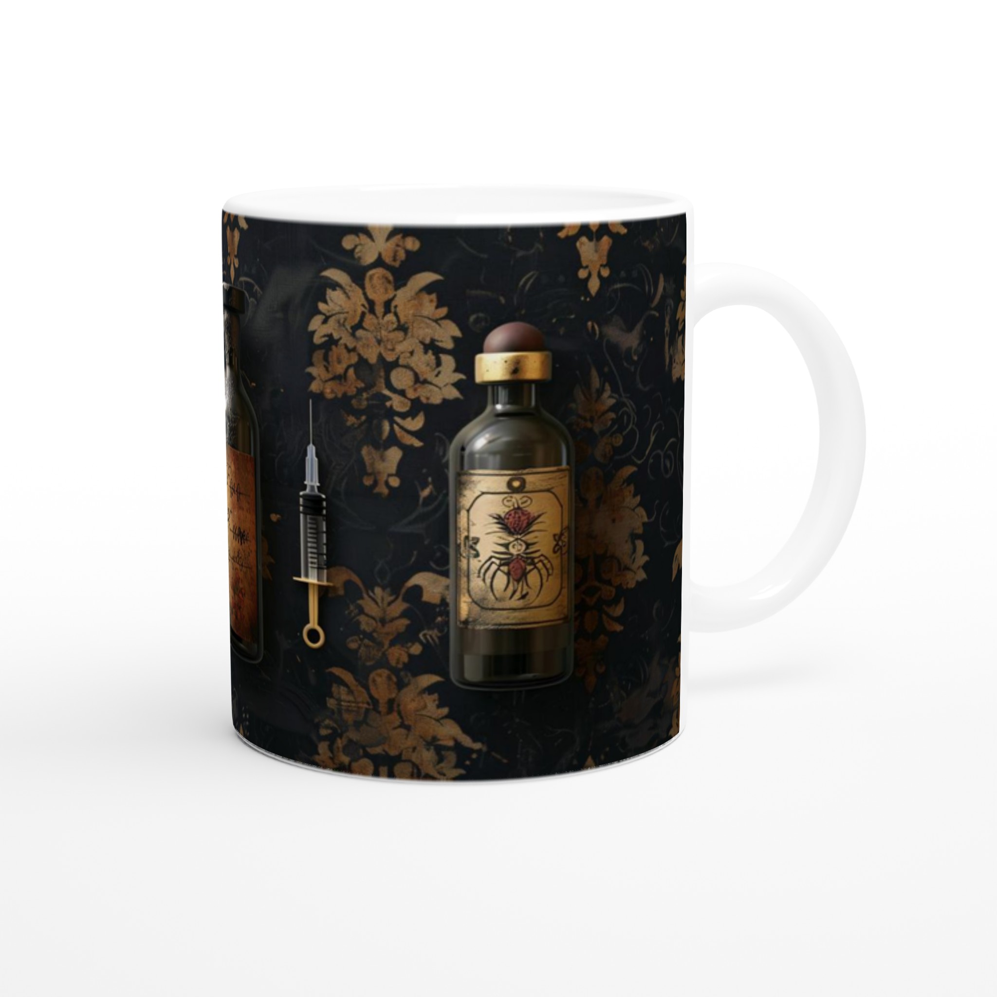 Mörk & Mystisk Elegans: Gyllene Gotisk Mugg – 11oz Keramisk Kaffekopp i Valfri Färg 9 d589838c-355f-4205-ae8a-52b86950b835