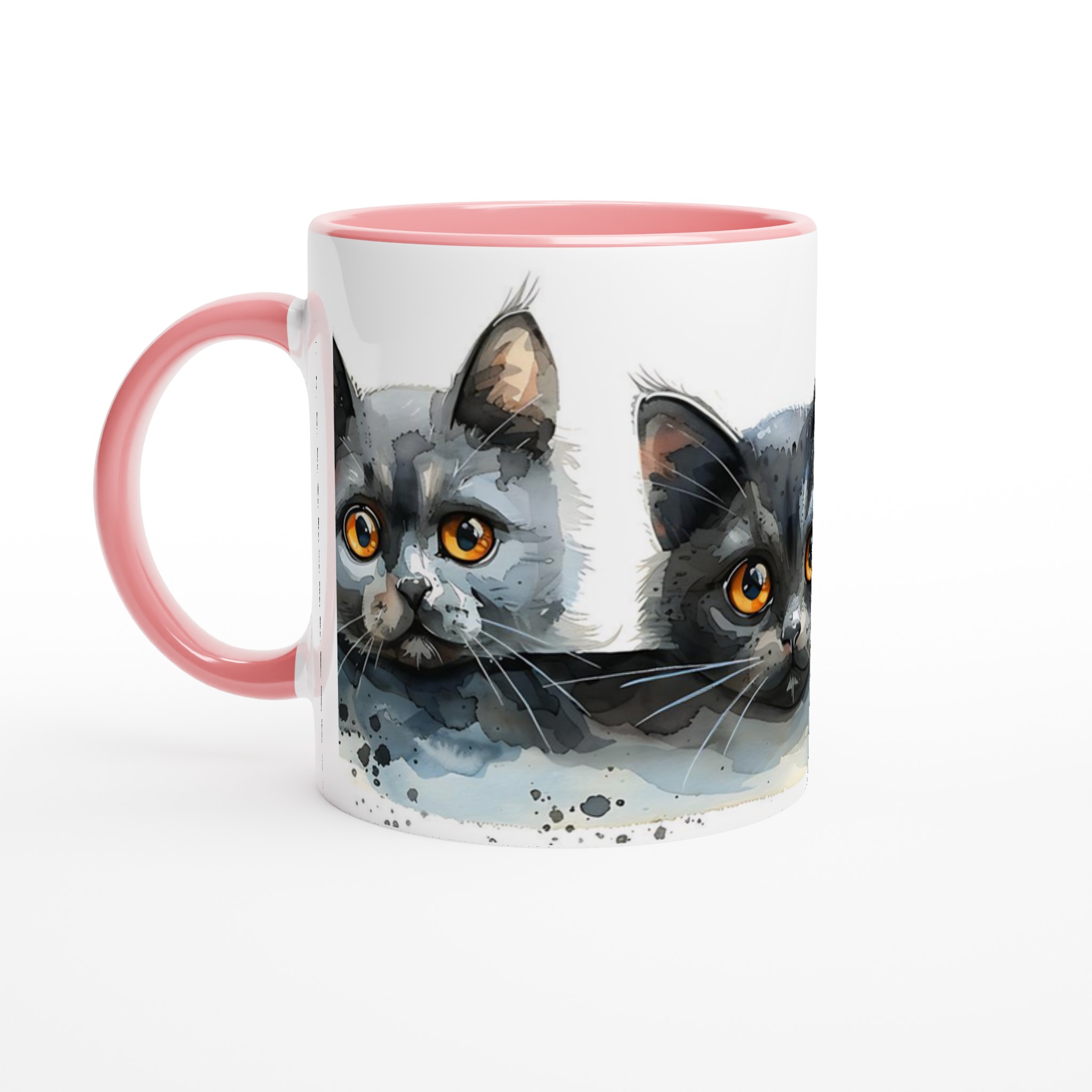 Nyfikna Kattungar Akvarellmugg – 11oz Keramisk Kaffemugg i Valfri Färg, Perfekt Present till Kattälskare 6 d5946f09-91e2-404e-99b5-bb118550c150